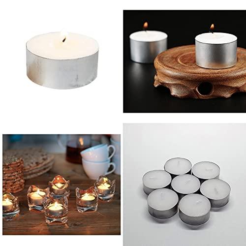 Magik Magik 100-200 Pc Tea Light Candle 4h Long Lasting Natural Palm Oil White Unscented (100 Pack)