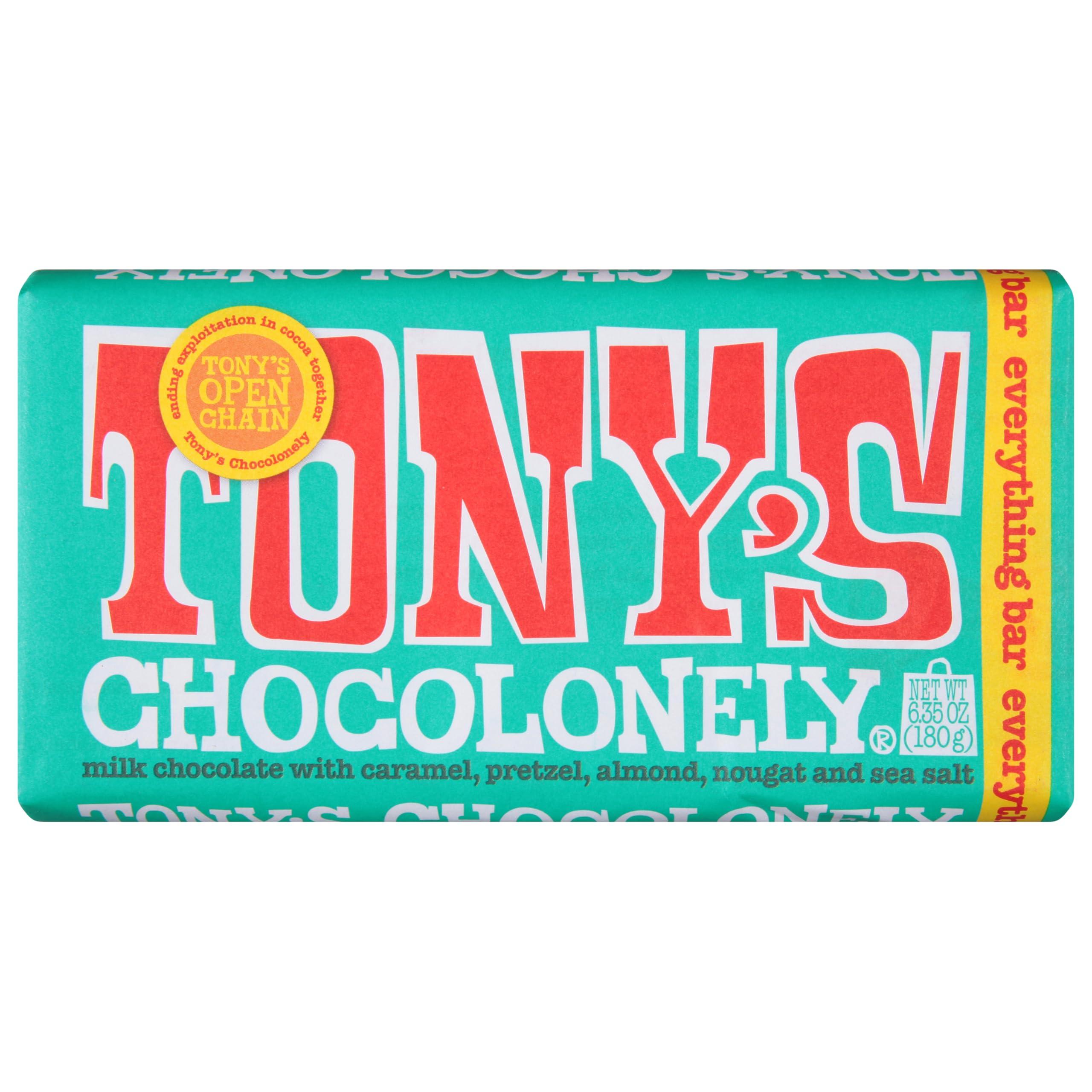 Tony's Chocolonely Tony\'s Chocolonely Milk Chocolate Everything Bar - Belgium Chocolate, No Artificial Flavoring, Fairtrade & B Corp Certified - 6.35 Oz