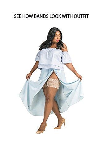 Bandelettes Bandelettes Original Patented Elastic Anti-Chafing Thigh Bands *Prevent Thigh Chafing* BeigeDolce Black Dolce Bundle Size A