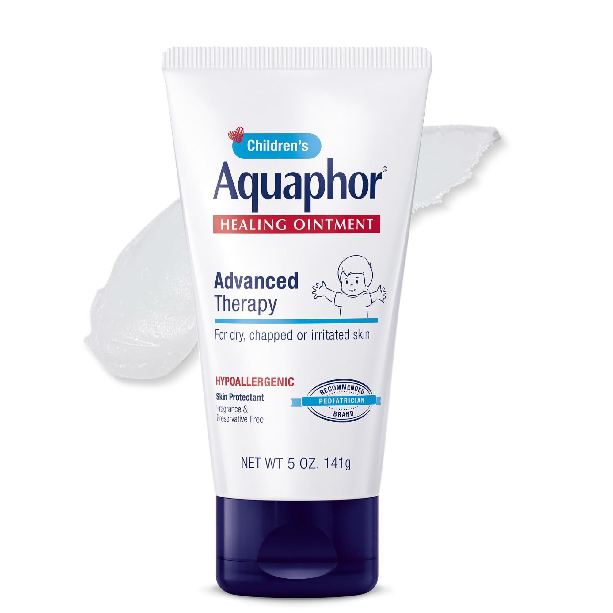 Aquaphor Aquaphor Children\'s Healing Ointment, Advanced Therapy Skin Protectant, Multi-Purpose Healing Ointment and Body Moisturizer for Kids, For Dry, Cracked Skin, Minor Cuts and Burns, 5 Oz Tube
