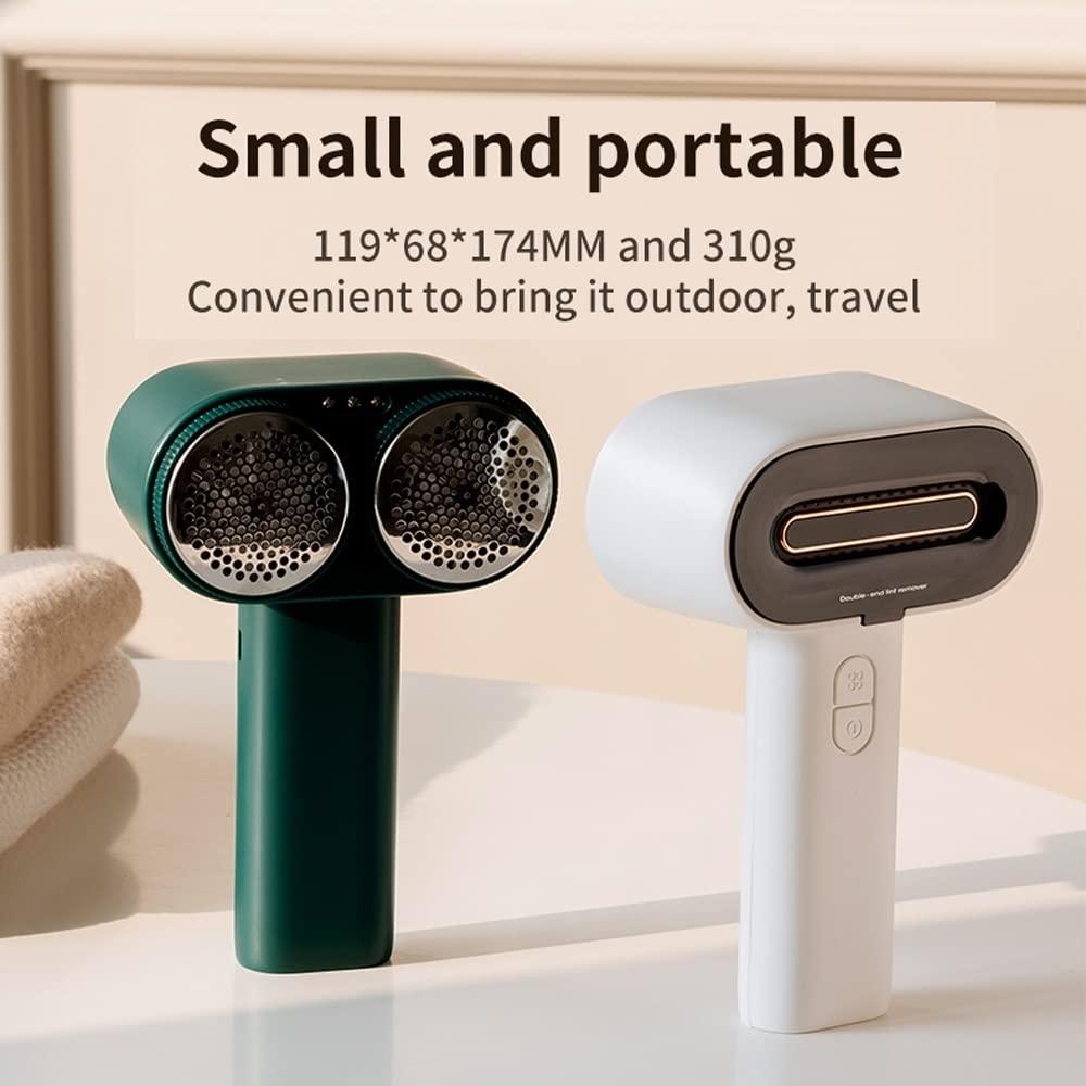 YIORYO Double-Head Sweater Fabric Shaver, Rechargeable Lint Remover Fabric Shaver | 3-Speed Regulation Electric Lint Remover | Pilling Remover for Clothing | Remover for Clothes Blankets Bedding Furniture (