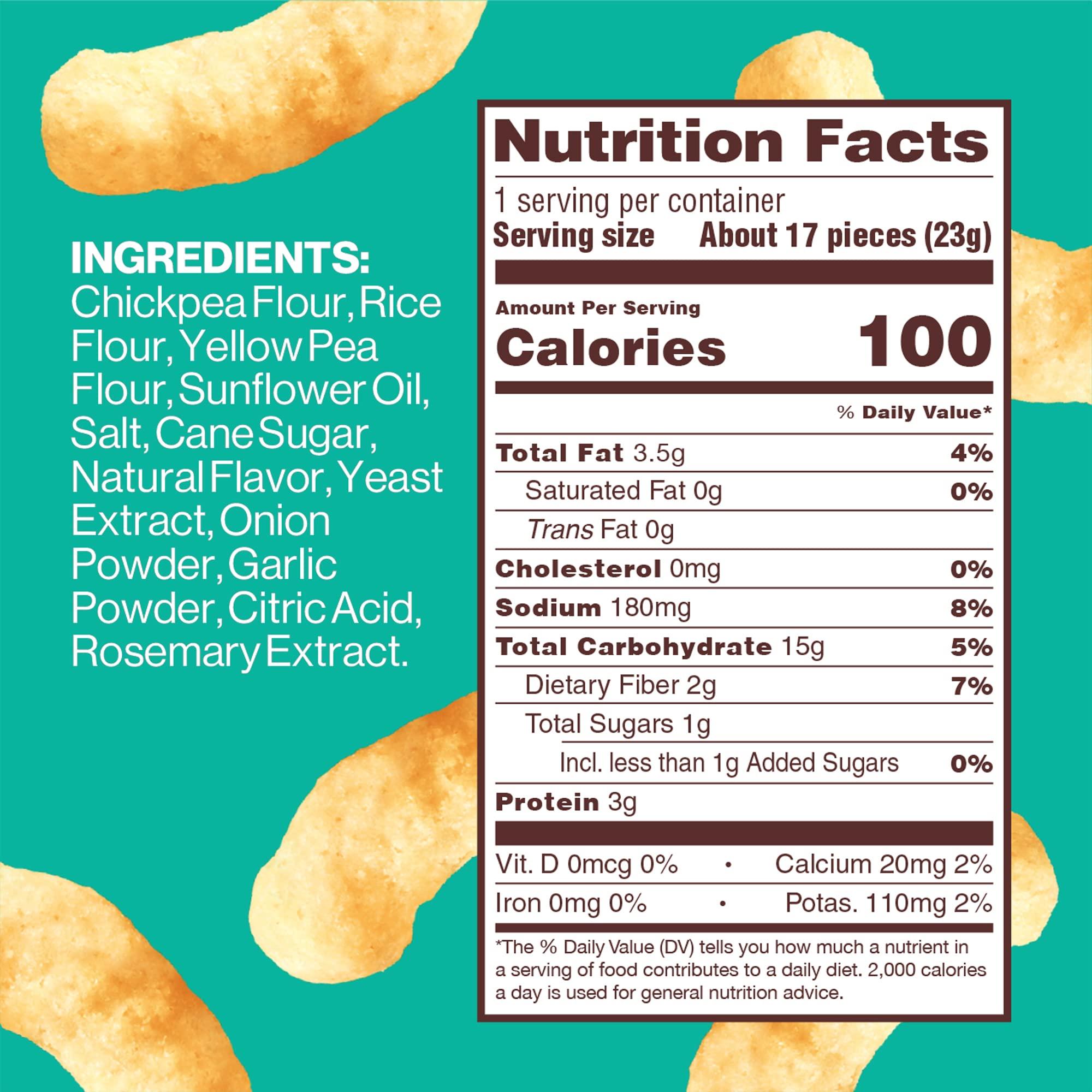 Hippeas Hippeas Chickpea Puffs, Vegan White Cheddar, 0.8 Ounce (Pack of 30), 3g Protein, 2g Fiber, Vegan, Gluten-Free, Crunchy, Plant Protein Snacks