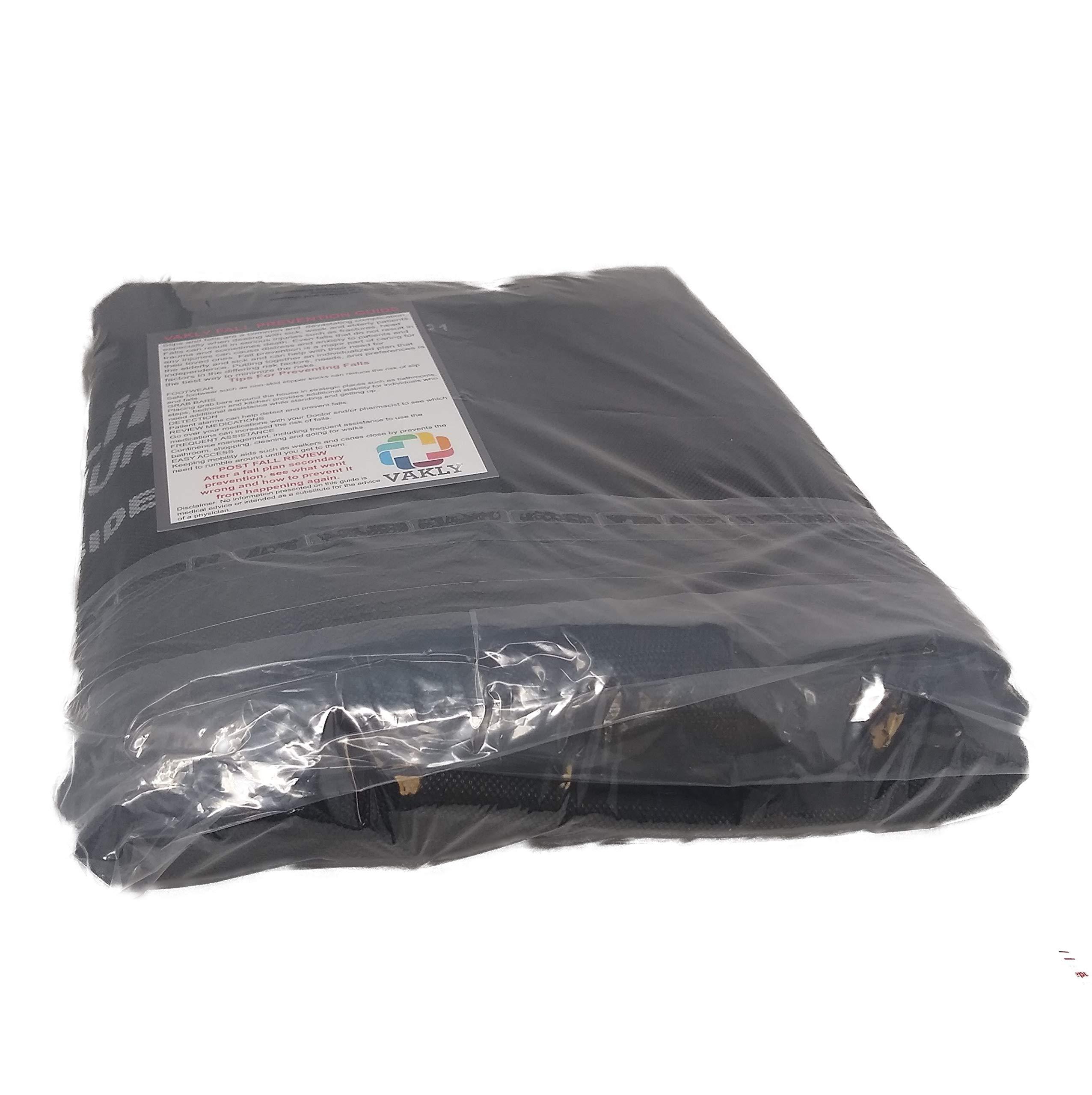Vakly Vakly Patient Transfer Sheet Blanket 40x80 with 14 Handles for Lifting, Moving, Turning and Positioning Patients up to 1500 LB - Large Positioning Unit for Repositioning Fall Prevention Guide