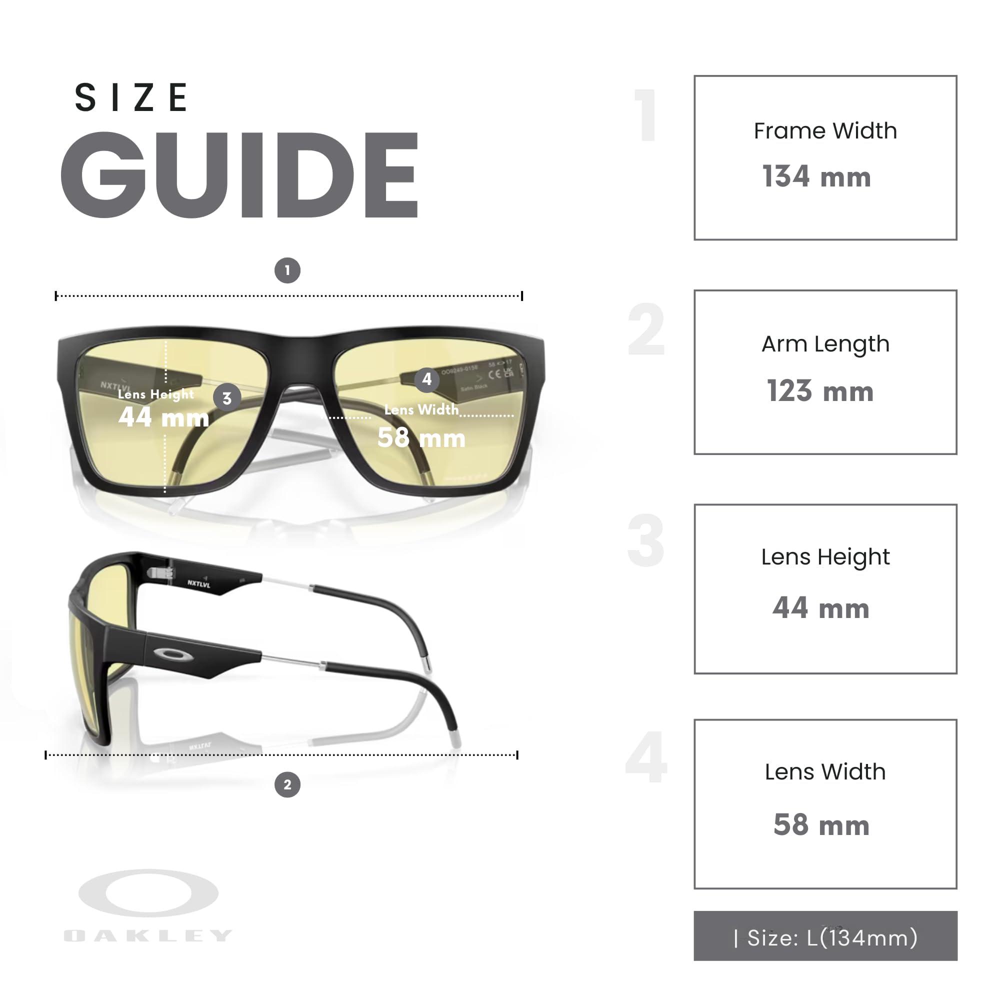 Oakley Oakley NXTLVL OO9249 Gaming Collection 924901 58MM Satin Black/Prizm Rectangular Blue Light Blocking Glasses for Men + BUNDLE Accessory Leash + BUNDLE with Designer iWear Eyewear Kit