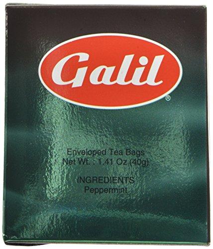 Galil Peppermint Herbal Tea | 20\' Tea Bags | 1.41 oz | Galil Pack of 1