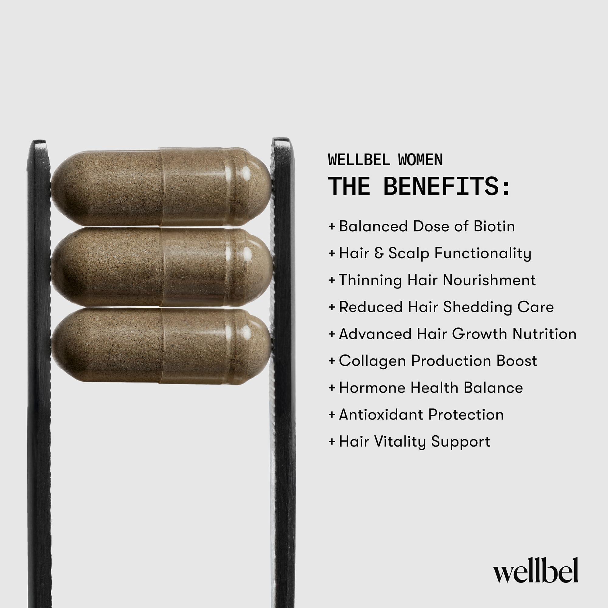 WELLBEL WELLBEL Women Clean Supplement for Hair, Skin, and Nails, Vegan, Gluten Free and Non GMO 270 Count - 3 Pack