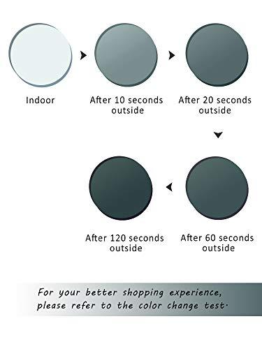 LifeArt LifeArt Bifocal Reading Glasses, Transition Photochromic Dark Grey Sunglasses, Dual-use for Outdoor UV Protection, Computer Reading Glasses, Reduce Glare, Eye Fatigue (Floral, 0.00/+1.75)