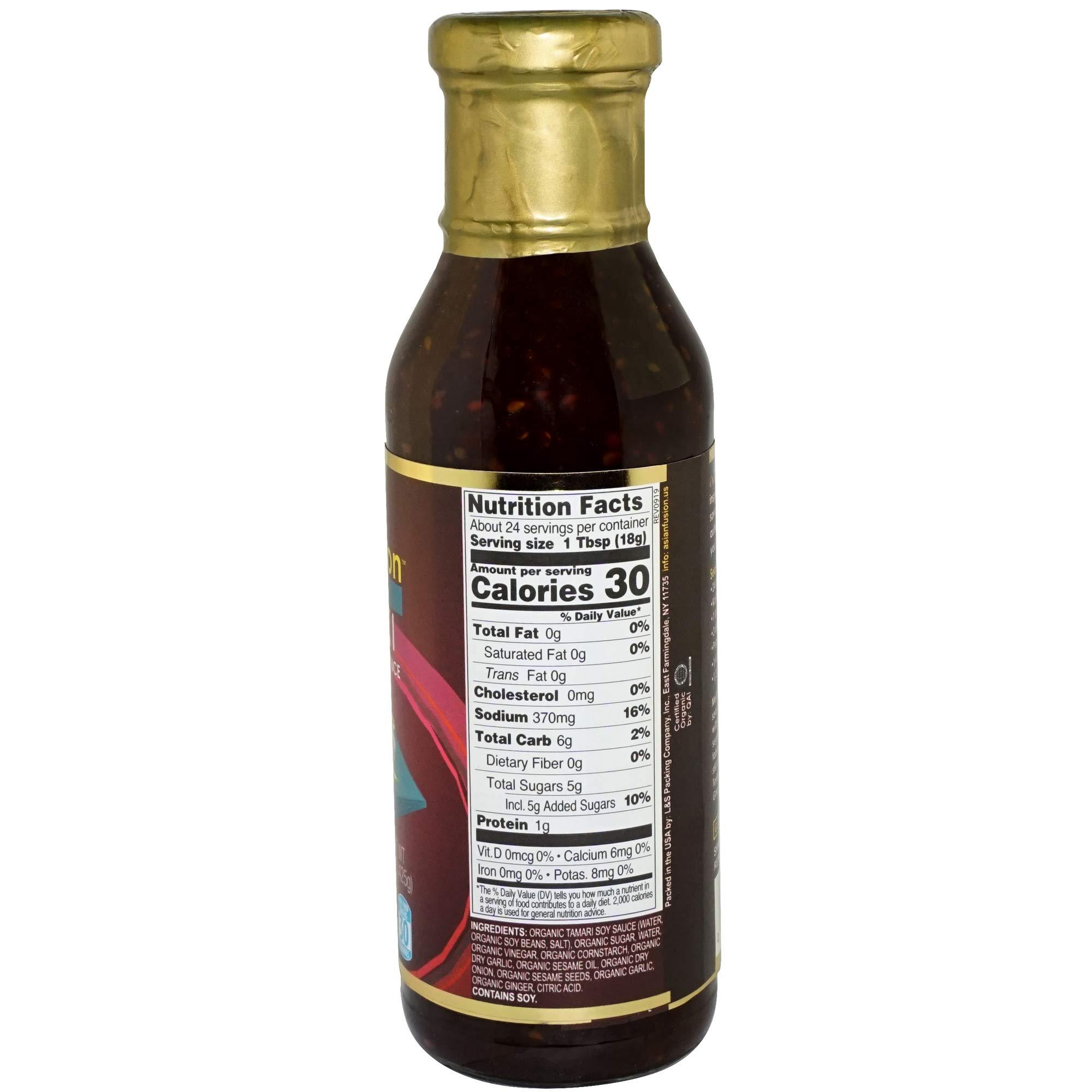 Asian Fusion Organic Asian Fusion Sesame Teriyaki Sauce - Asian General Tso\'s Organic Teriyaki Sauce - USDA Organic, Non-GMO Project Verified, Gluten Free, Kosher Parve, Made In USA, 15 Oz (1 Pack)
