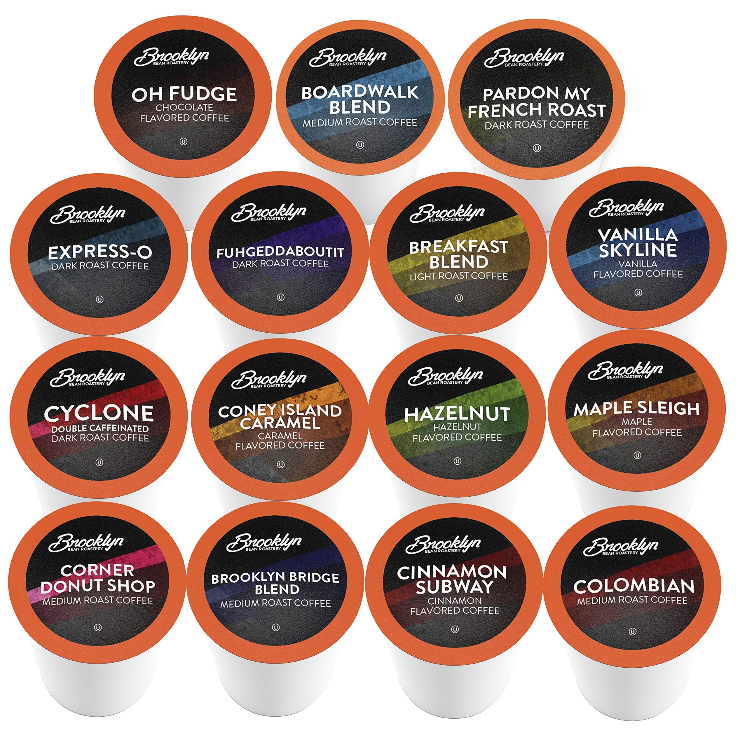 Brooklyn Beans Brooklyn Beans Coffee Pods, Assorted Gourmet Variety Pack - Compatible with Keurig 2.0 K Cup Brewers, 40 Count, A Mix of Gourmet Flavors