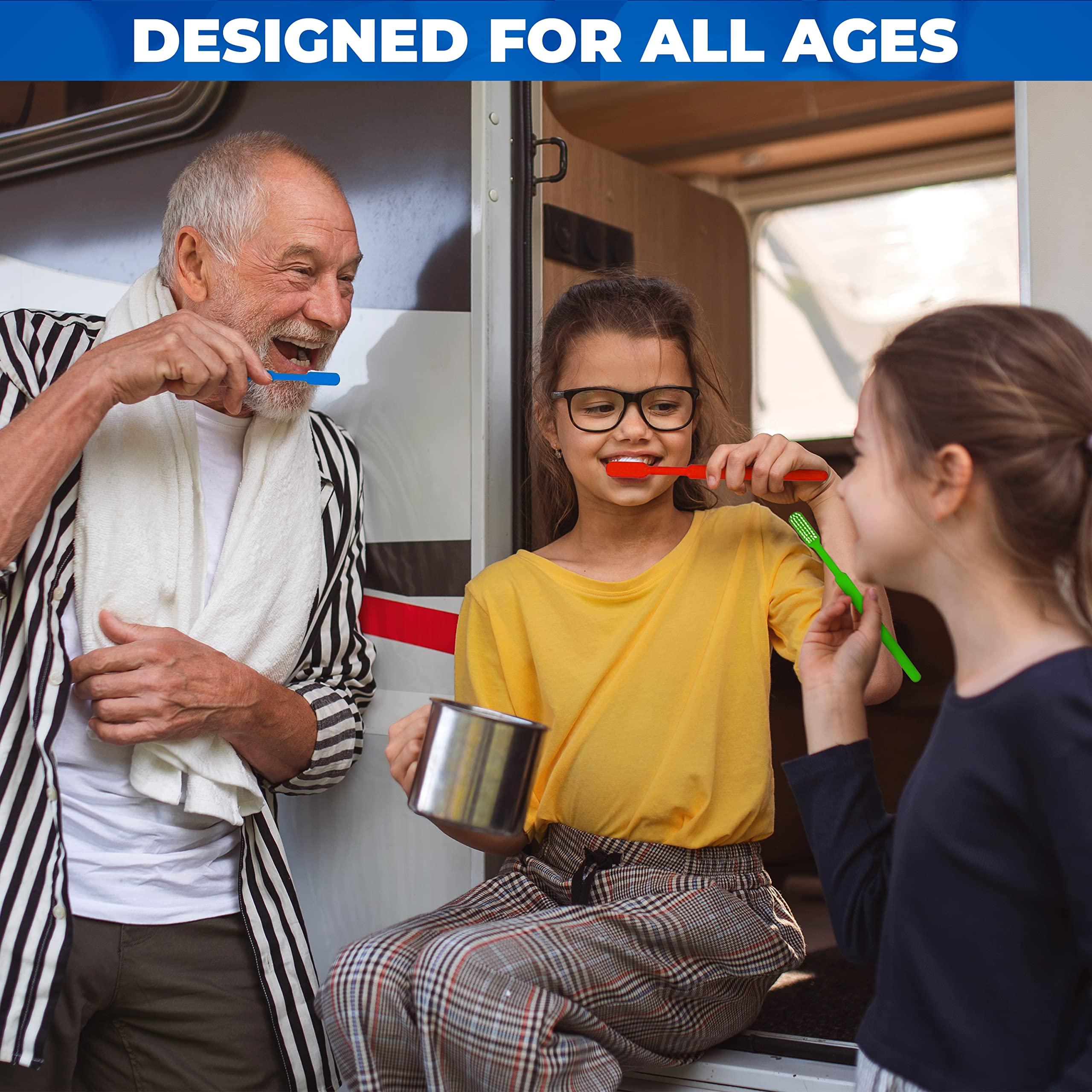 Pruvade Pruvade 144 Pack Disposable Toothbrushes with Toothpaste, Built in - Prepasted Toothbrushes Individually Wrapped |Single Use Waterless Tooth Brush with Soft Bristles for Hotel, Camping, Travel