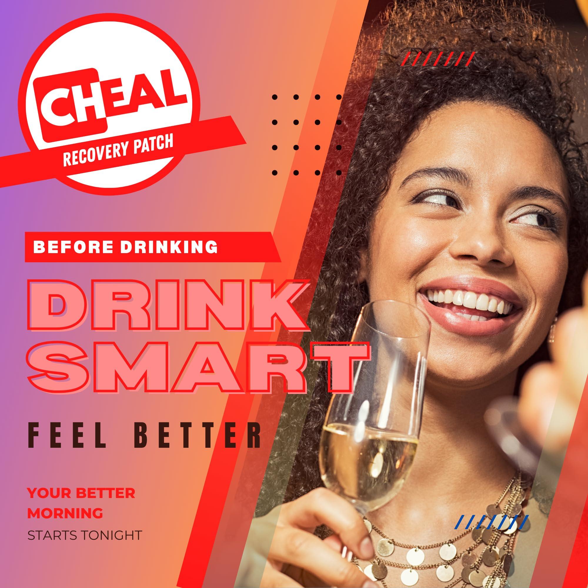 CHEAL Recovery Patch 5 Pack - Natural Replenishing Formula for Better Mornings | Before Drinking Use