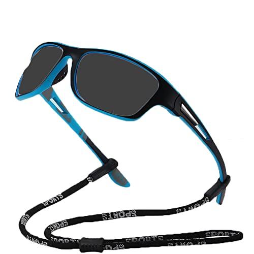 willochra willochra Full lens Polarized Reading Sunglasses for Men Driving Running Sports Reader Square UV Protection Style Unisex (blue black, 3.75, multiplier_x)