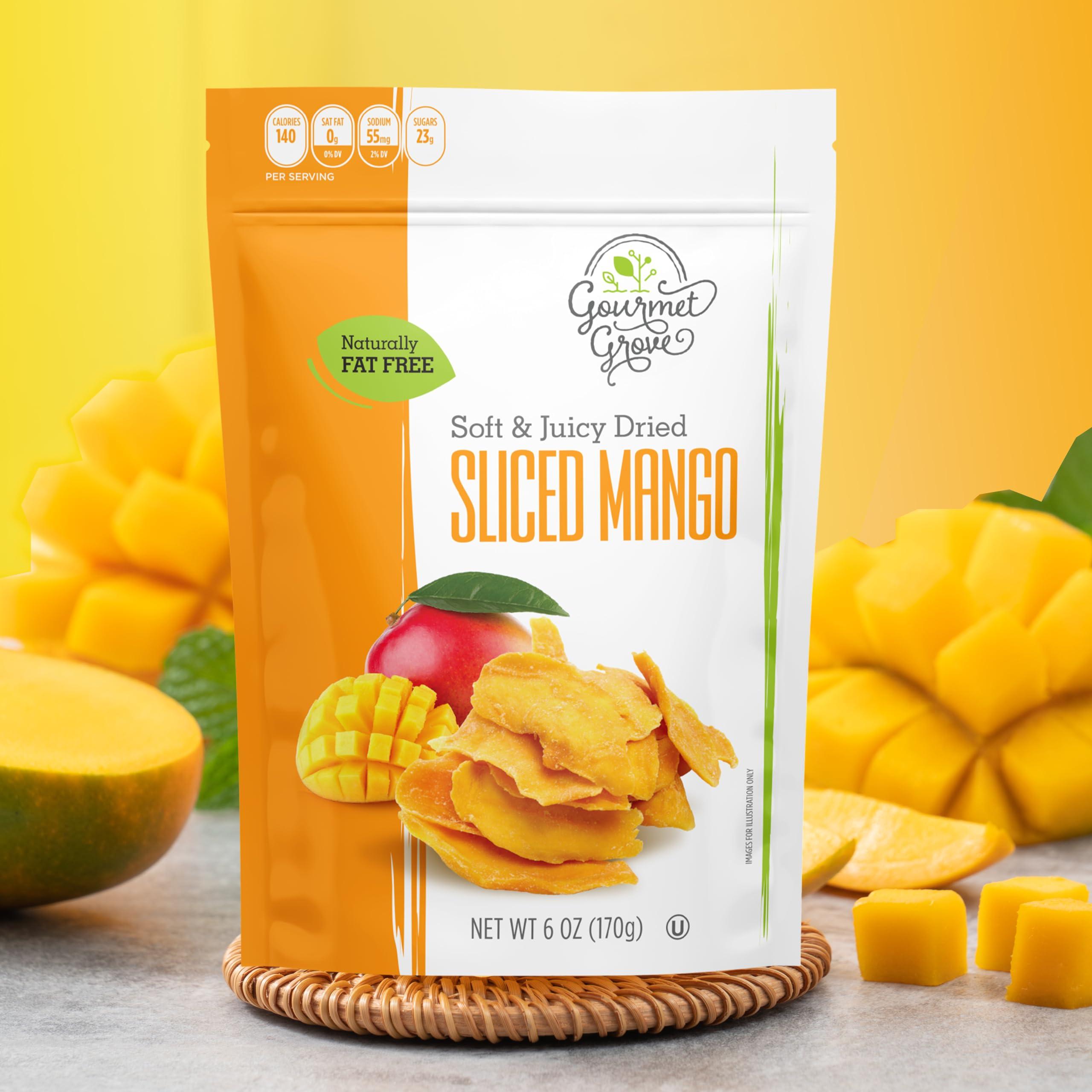 Gourmet Grove Gourmet Grove - Natural Dried Mango Slices 18 OZ Pack of 3 Pouch | Soft, Juicy, Sliced Mangoes | Lightly Sweetened - (Pack of 3)