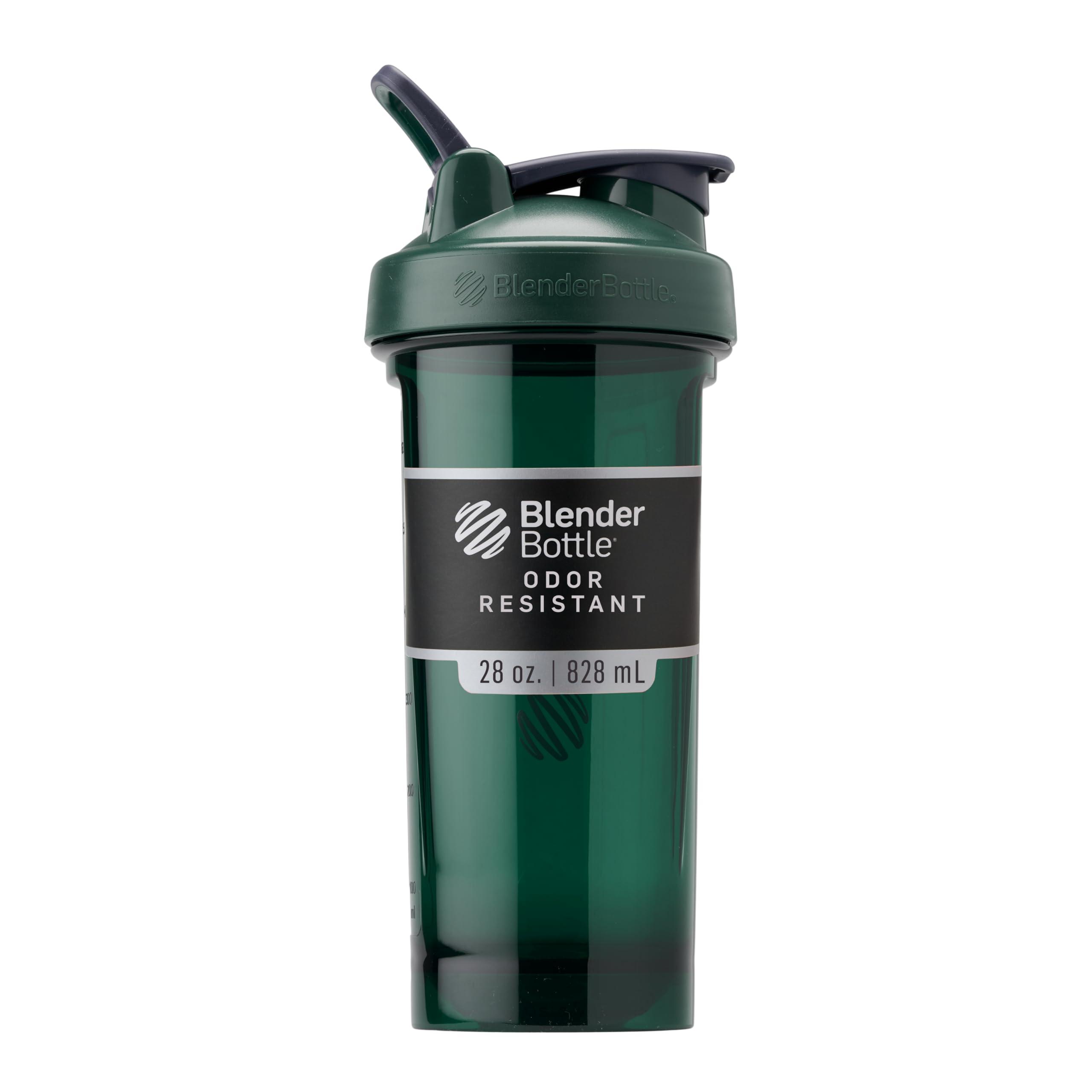 BlenderBottle BlenderBottle Shaker Bottle Pro Series Perfect for Protein Shakes and Pre Workout, 28-Ounce, Full-Color Green