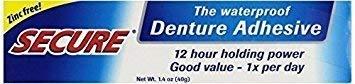 Secure Secure Denture Bonding Cream - 1.4 Ounces (Pack of 3)