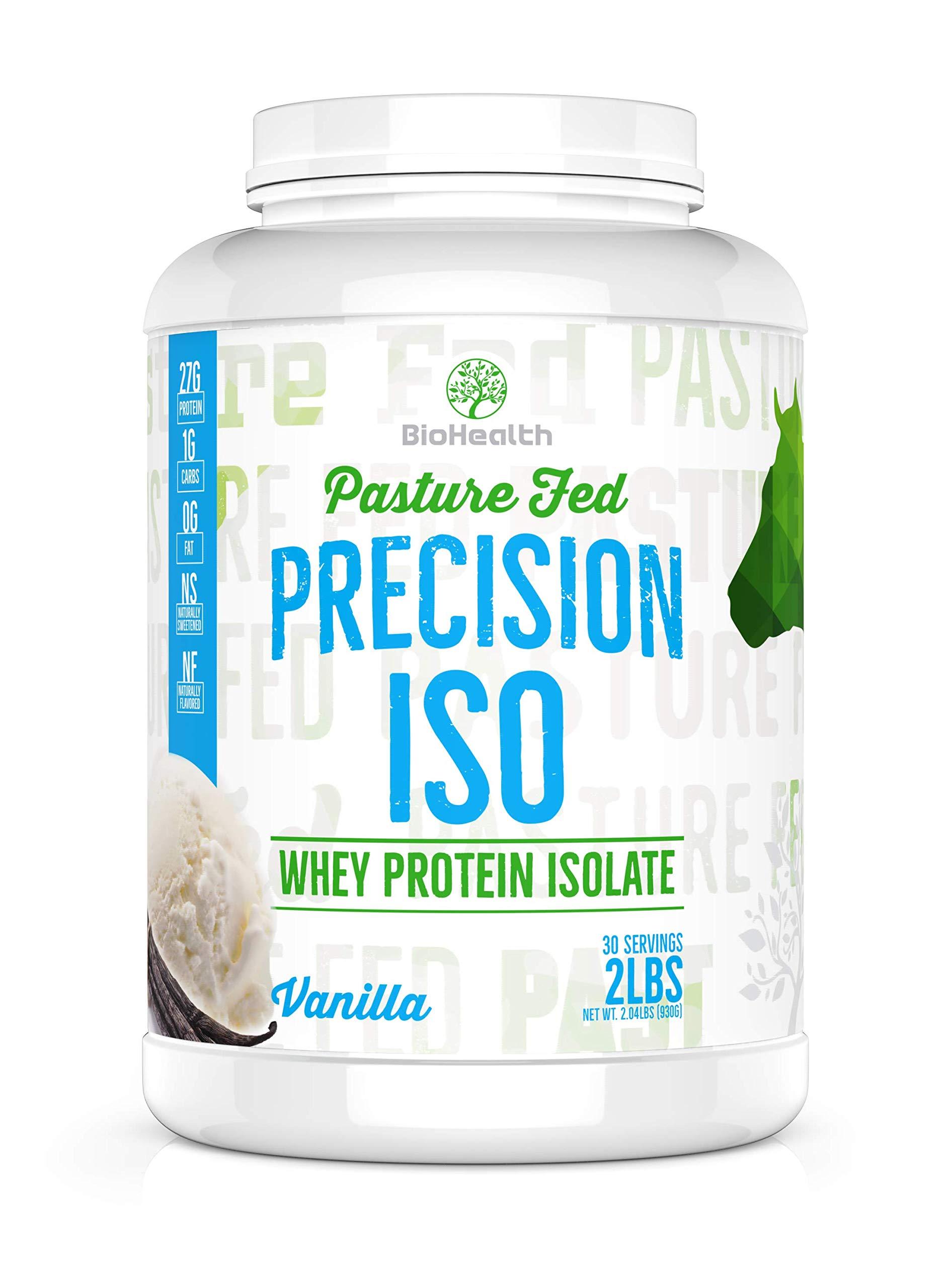 BioHealth Nutrition Precision ISO Vanilla (2 lb) | 100% Premium Pasture Fed Whey Protein Isolate