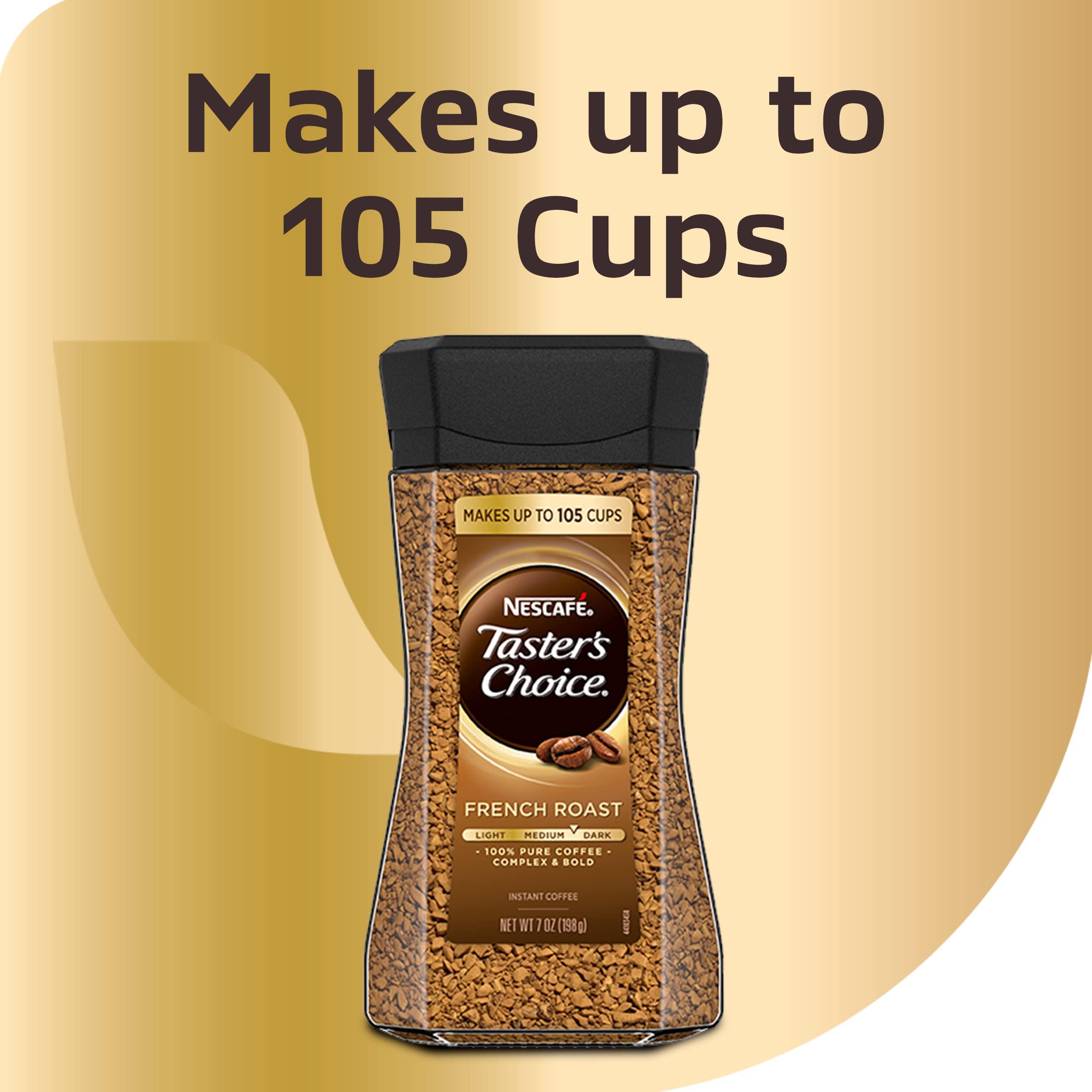 Nescafé Tasters Choice French Roast Instant Coffee, New Jar, 2 Bottles x 7 Oz Canister.