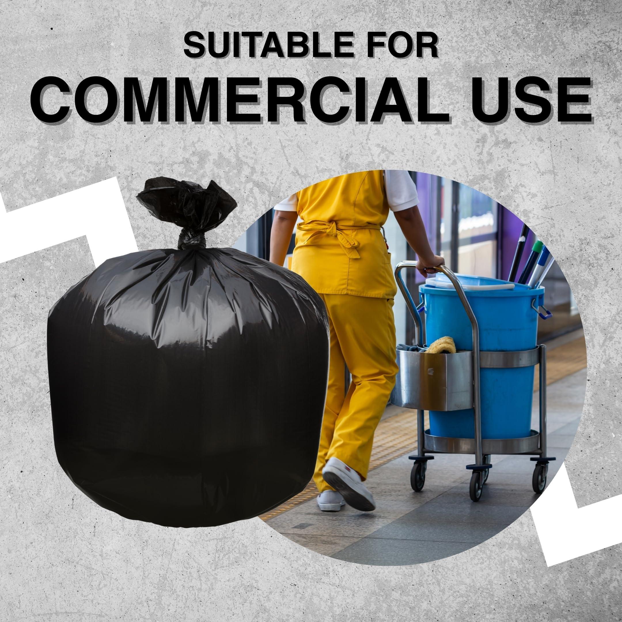 Top Knot Bags Top Knot Bags 33 Gallon Garbage Trash Bag 33X39\" 1.2 Mil Black 150 Count Can Liner Bulk 30 Gallon 31 Gallon 32 Gallon 34 Gallon 35 Gallon Made in USA