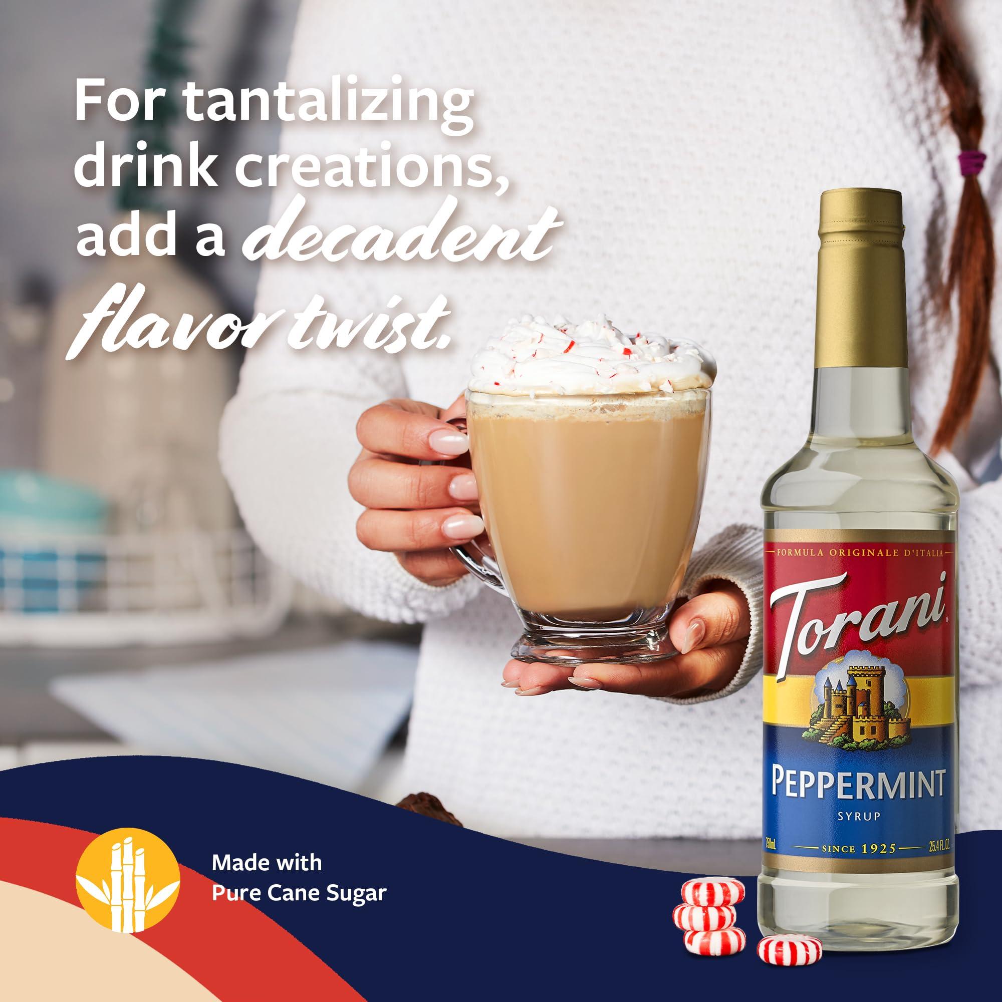 Torani Torani Coffee Syrup, Peppermint Flavored Syrup for Drinks, Pump Included, 25.4 Fl Oz