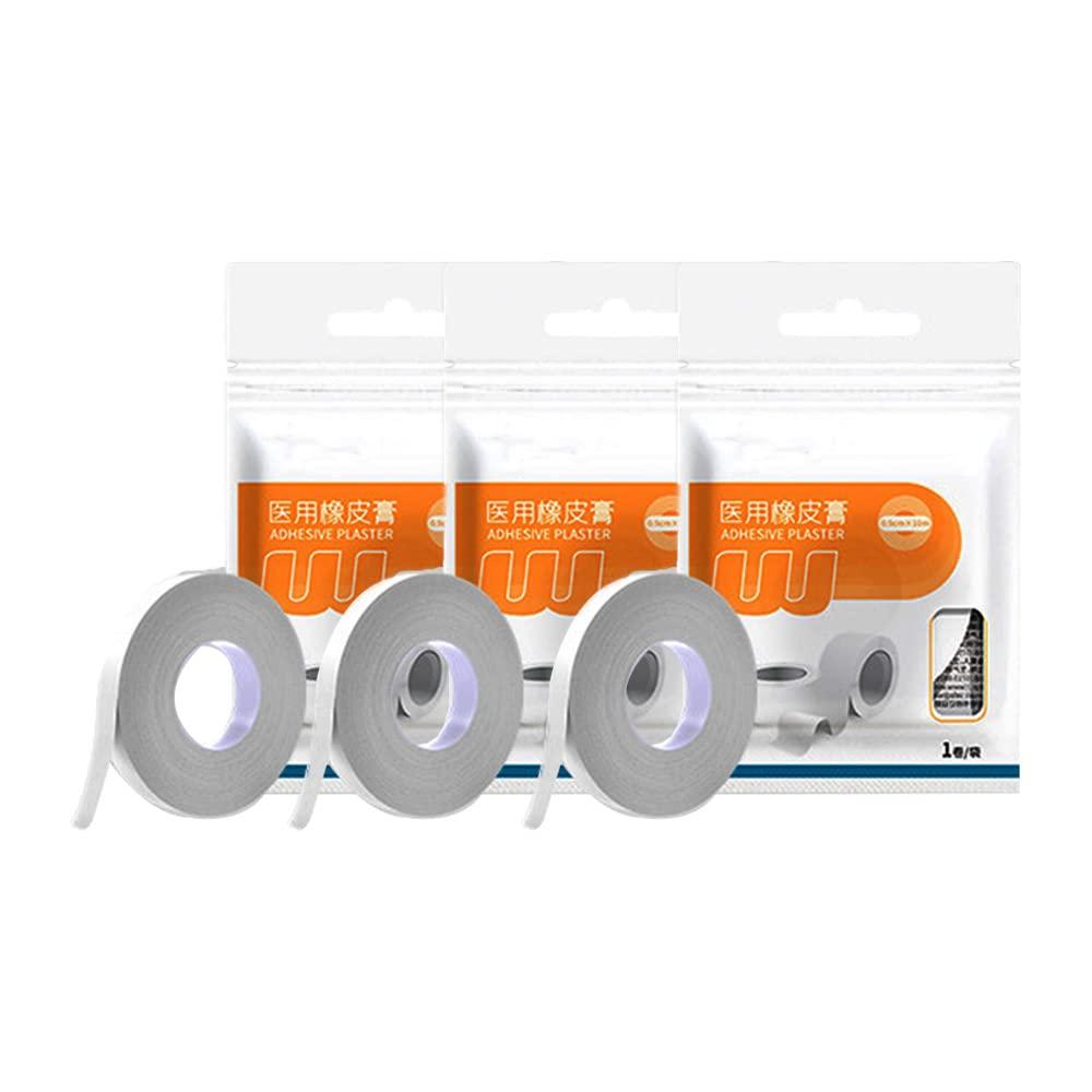 Bolesen 1\" X 5yd Surgical Tape Medical Tape 3 Rolls Waterproof Breathable Adhesive Hypoallergenic First Aid Tape for Sensitive Skin for Wound Care - with Self Sealing (0.35In*11yd)