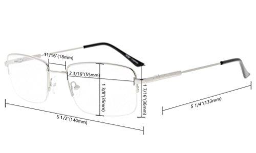 Eyekepper Eyekepper Mens Half-Rim Reading Glasses Memory Readers with Bendable Titanium Bridge and Temple (Gold,+0.75)