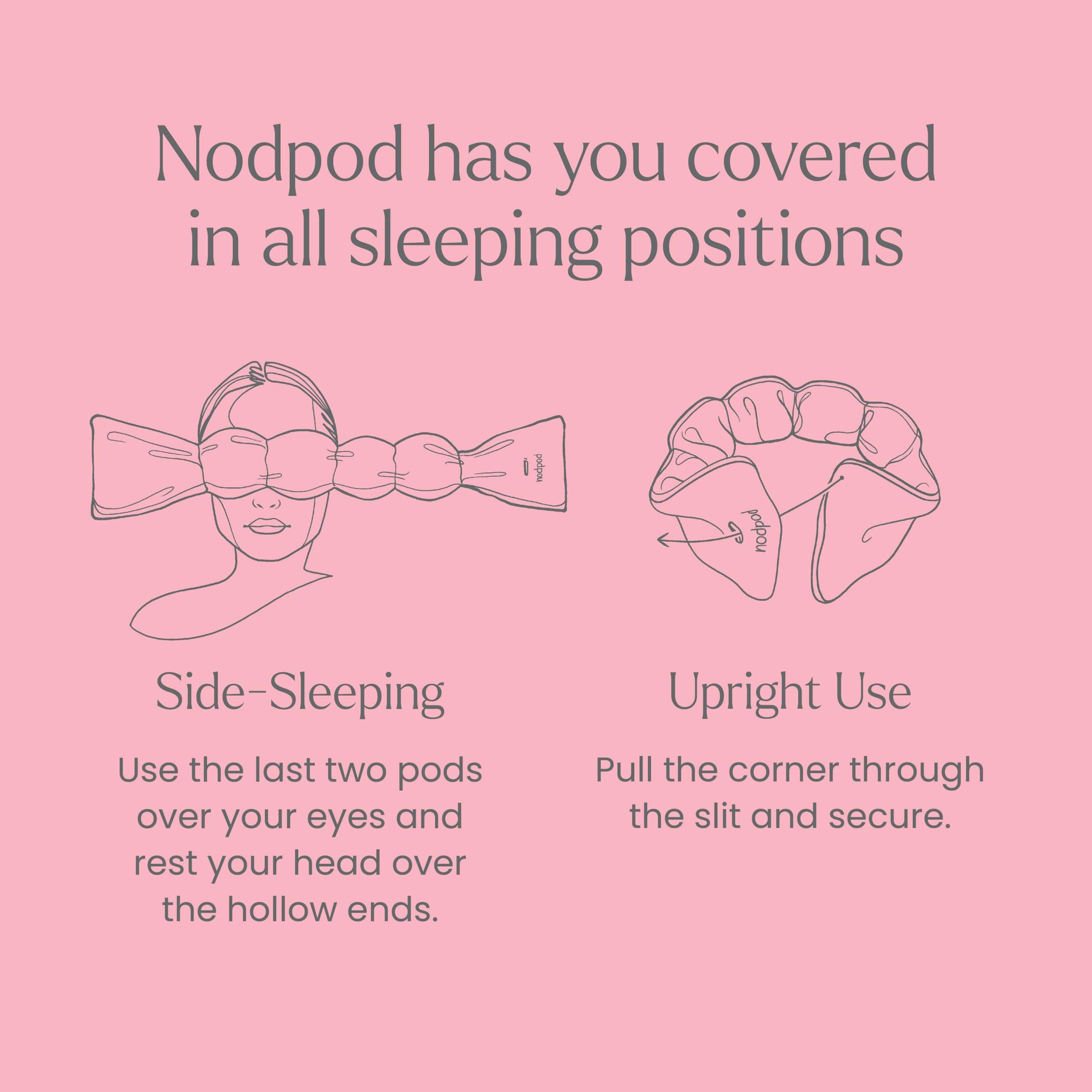 nodpod Nodpod Gentle Pressure Sleep Mask | Patented Light Blocking Design for Sleeping, Traveling & Relaxation - Blush Pink