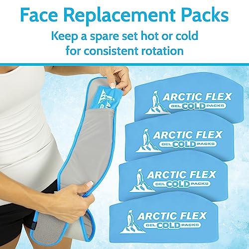 Arctic Flex Arctic Flex Gel Replacement Packs - Gel Ice Packs Reusable for Face Ice Brace - Hot and Cold Gel Ice Pack for Injuries, Pain Relief, Swelling - Flexible Therapy Compression Wrap - Athletic, Women, Men