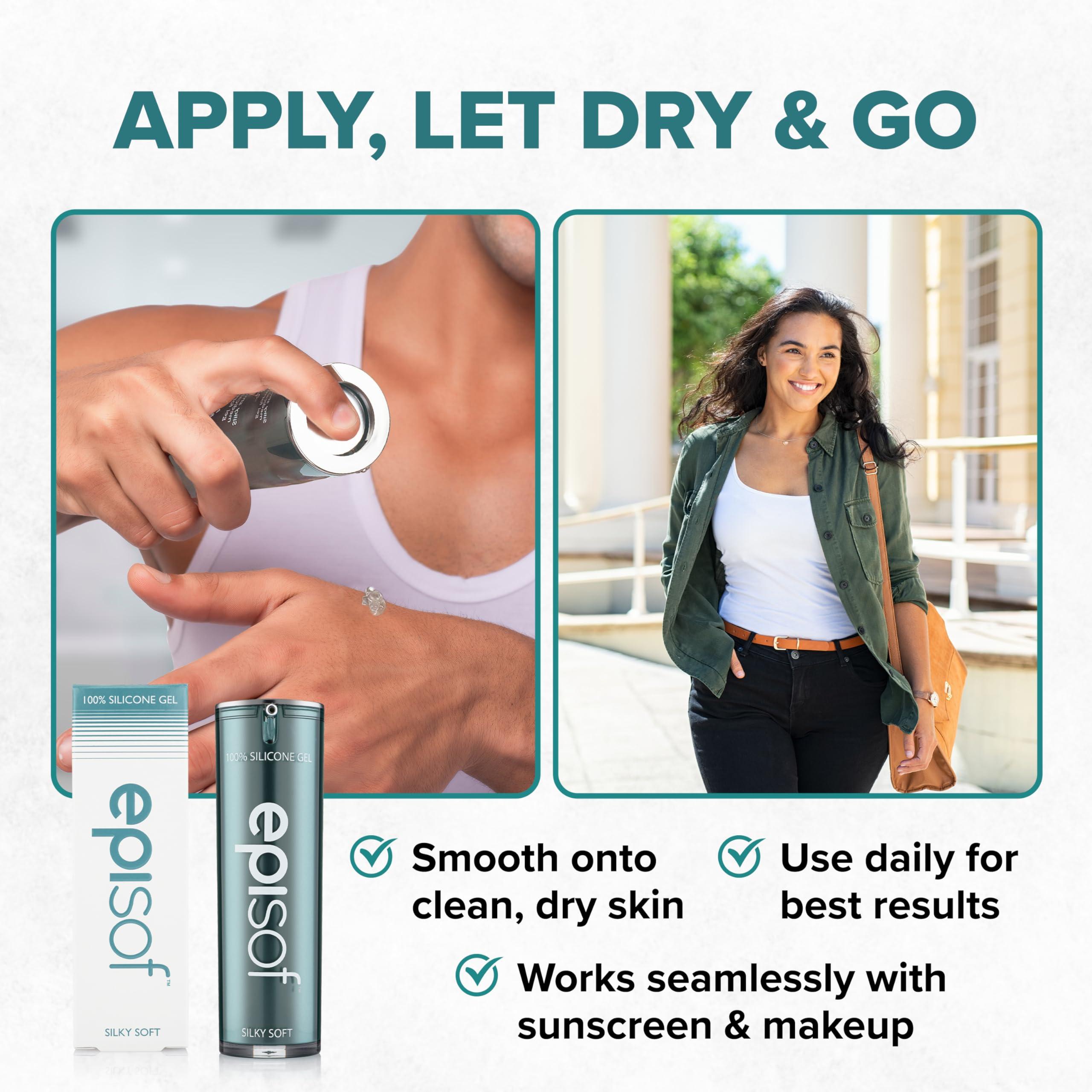 BIODERMIS Biodermis Episof Silicone Scar Gel Pump, Premium Grade Skin Repair Silicone Gel for Scars, Stretch Marks, Fine Lines & Wrinkles - Advanced Scar Care, Fast-Drying, Non-Oily, Scar Cream Post Surgery