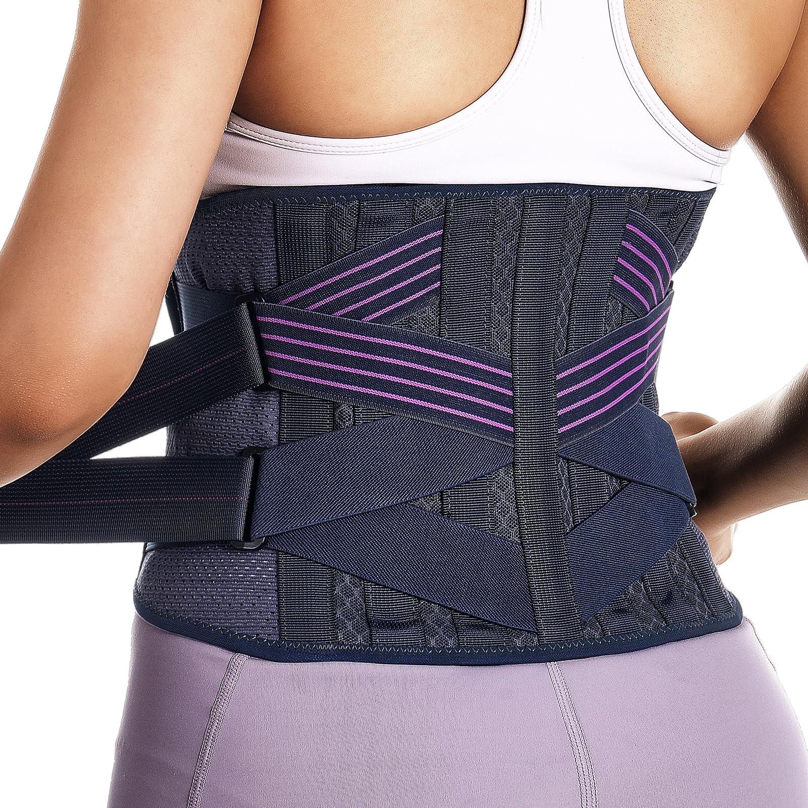 Fitomo Fitomo Back Brace for Lower Back Pain Women, Back Support Belt for Intant Pain Relief from Sciatica Hernated Disc Scoliosis Back Sprain, Adjustable Support for Bending Sitting Standing Heavy Lifting