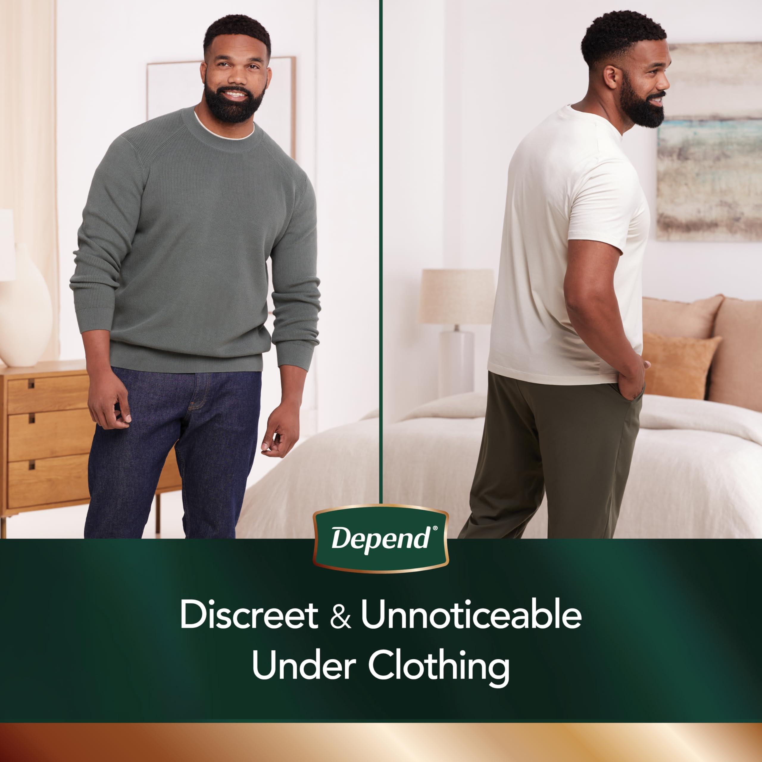 Depend Depend Real Fit Incontinence Underwear for Men, Disposable, Maximum Absorbency, Small/Medium, Grey, 22 Count, Packaging May Vary