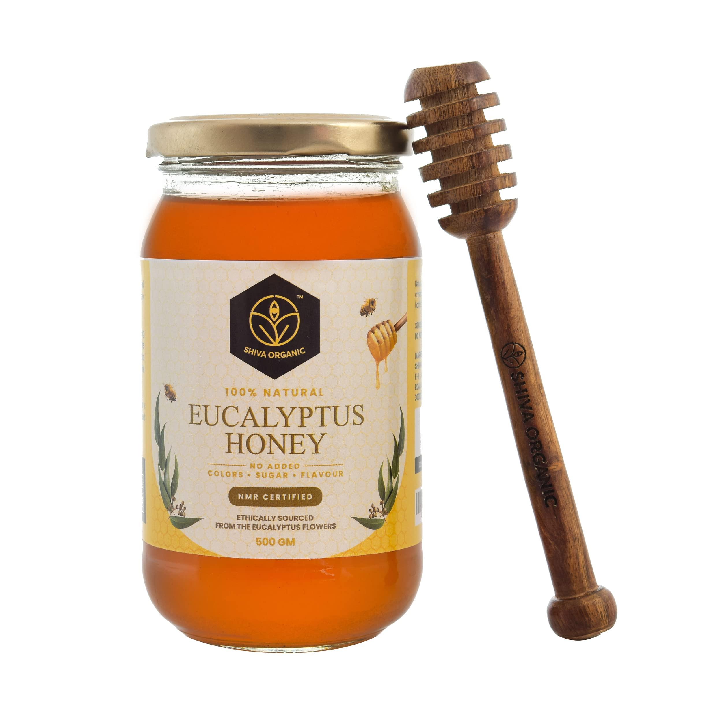 Shiva Organic Shiva Organic\'s Eucalyptus Nectar Honey - NMR Tested, Natural Honey, No Added Sugar, Flavorful - 1000g (35.27 Ounce) \"