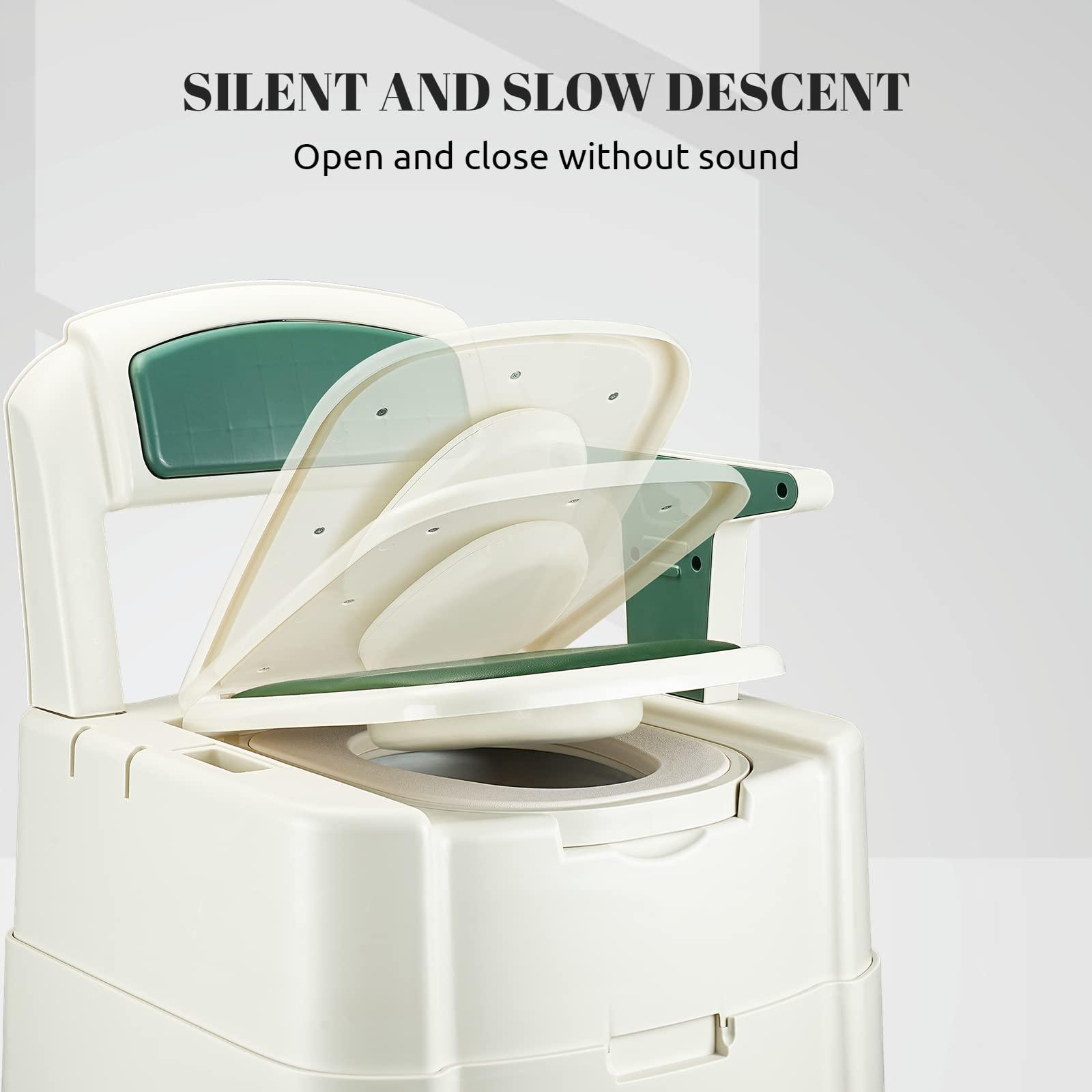 Hybodies Hybodies Bedside Commode, Portable Toilet for Adults, Commode Chair for Toilet with Arms, Height Adjustable, 2 Toilets and Induction Night Light, Potty Chair for Elderly and Disabled