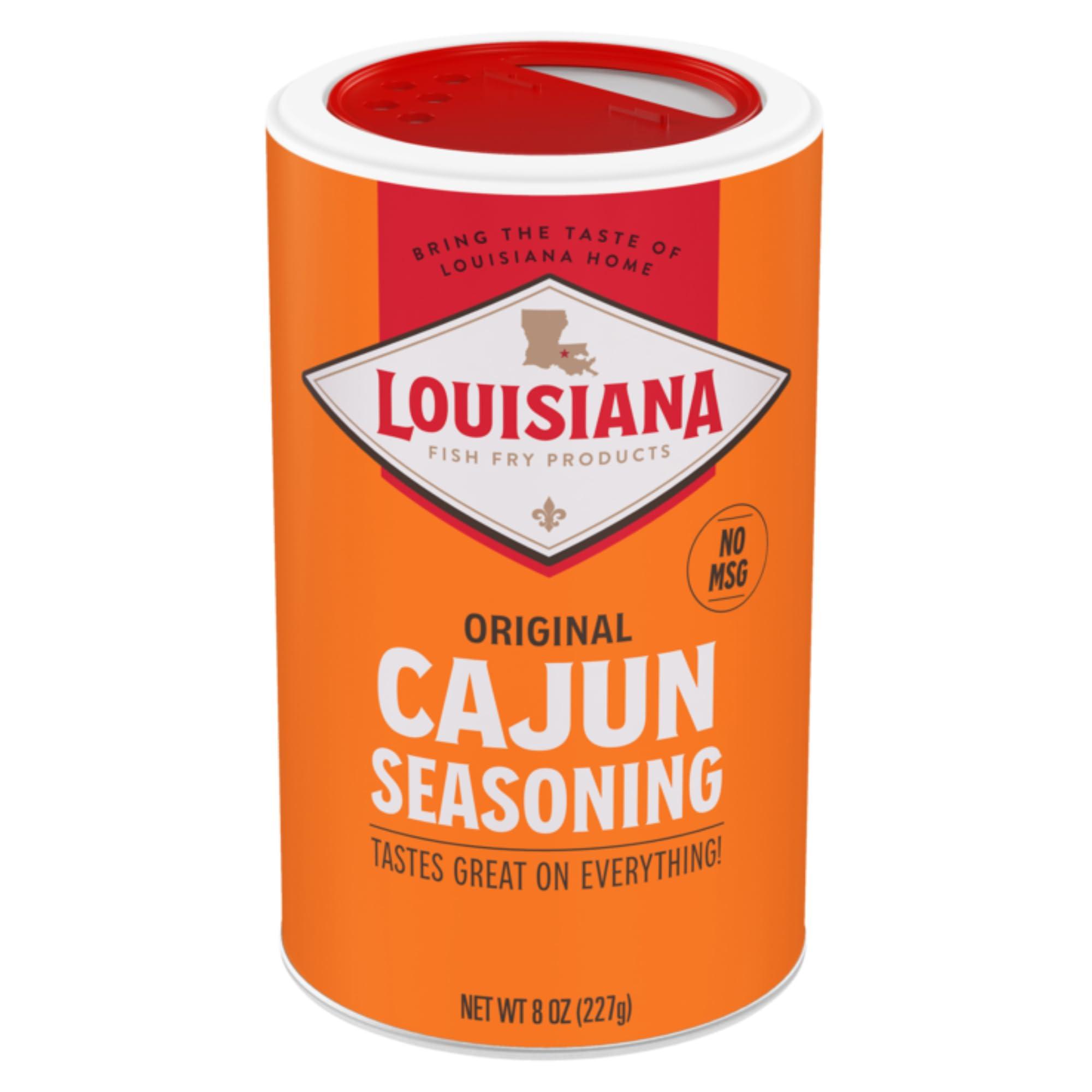 Louisiana Fish Fry Products Louisiana Fish Fry Cajun Seasoning - Flavorful All-Purpose Seasoning 8 oz. (Pack of 4) - Perfectly Spiced for Meat, Fish, Vegetables, Soups, Salads, and More - Ideal for Grilling, Roasting, and Sauteing Your Favorite Dishes