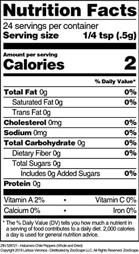 Larissa Veronica Habanero Chile Peppers (Whole and Dried) (4 oz, ZIN: 528721) - 3 Pack