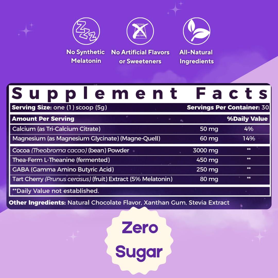 SWITCH Magnesium Hot Chocolate Killswitch Nootropics Brain & Sleep Support Supplement - Calming Magnesium Powder Promotes Restful Nights & Productive Days - Real Cacao, Sugar-Free, Made in USA