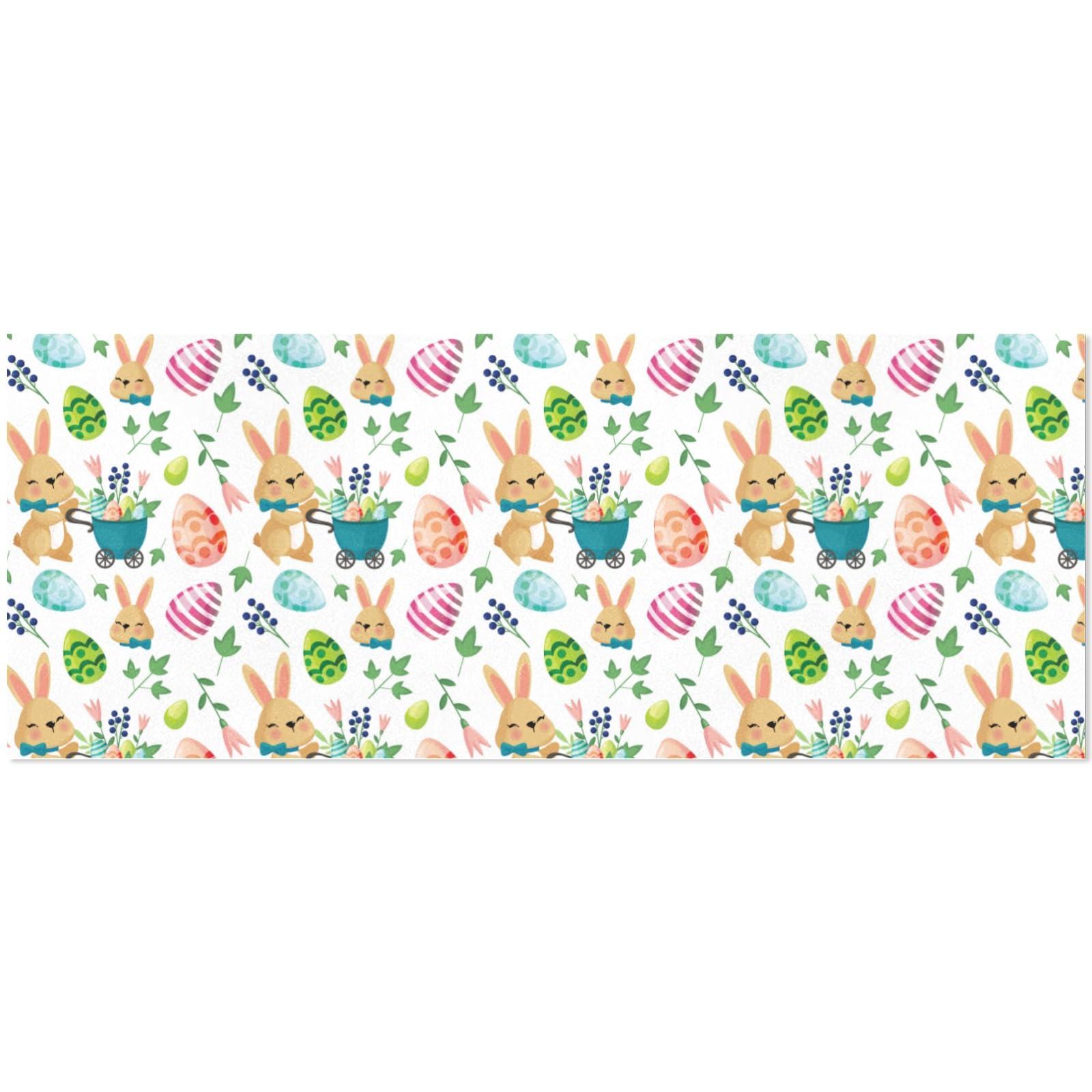 OTVEE OTVEE Easter Egg Rabbit with Truck Wrapping Papers, Gift Wrapping Paper Rolls, 4 Rolls, 58*23 inch Per Roll, Gift Wrap Wrapping Papers for Birthday, Bridal, Baby Showers, Valentine\'s Day, Morther\'s Day