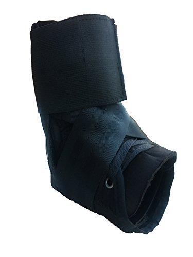 Alpha Medical Lace-Up Sports Medicine & Orthopedic Ankle Brace. Ankle stabilization Support for sprains and Injuries L1902 (Medium Black)