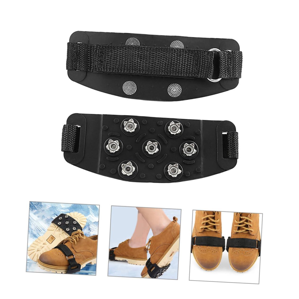POPETPOP POPETPOP 1 Pair Crampon Shoe Covers Climbing Anti-slip Spike Shoe Grippers Snow Shoes Grippers Non Slip Shoe Cover Climbing Shoes Crampons Ice Cleats for Boots Outdoor Ice Grippers