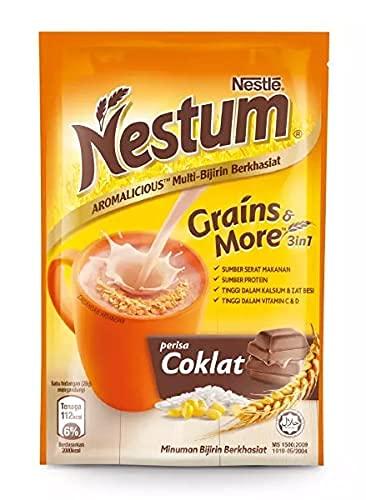 Nestle Nestum Nestum All Family 3-in-1 Instant Cereal Milk Drink and 1-Pack Nestle Cereal Snack Bundle (Milo or Koko Krunch or Honey Star, 30 g) - Low Fat Milk Cereal Made with Wholemeal Wheat, Rice & Corn Grits, Fortified with Vitamins (Chocolate, 15 Sachets)