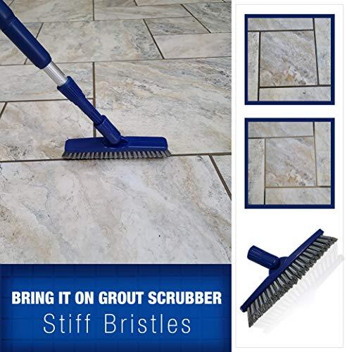 BRING IT ON! IT REALLY WORKS! Bring It On Cleaner 32 Ounce Plus Unique Grout Scrubber Power Brush | Scrub Away Dirt and Grime From Tile and Grout With Ease