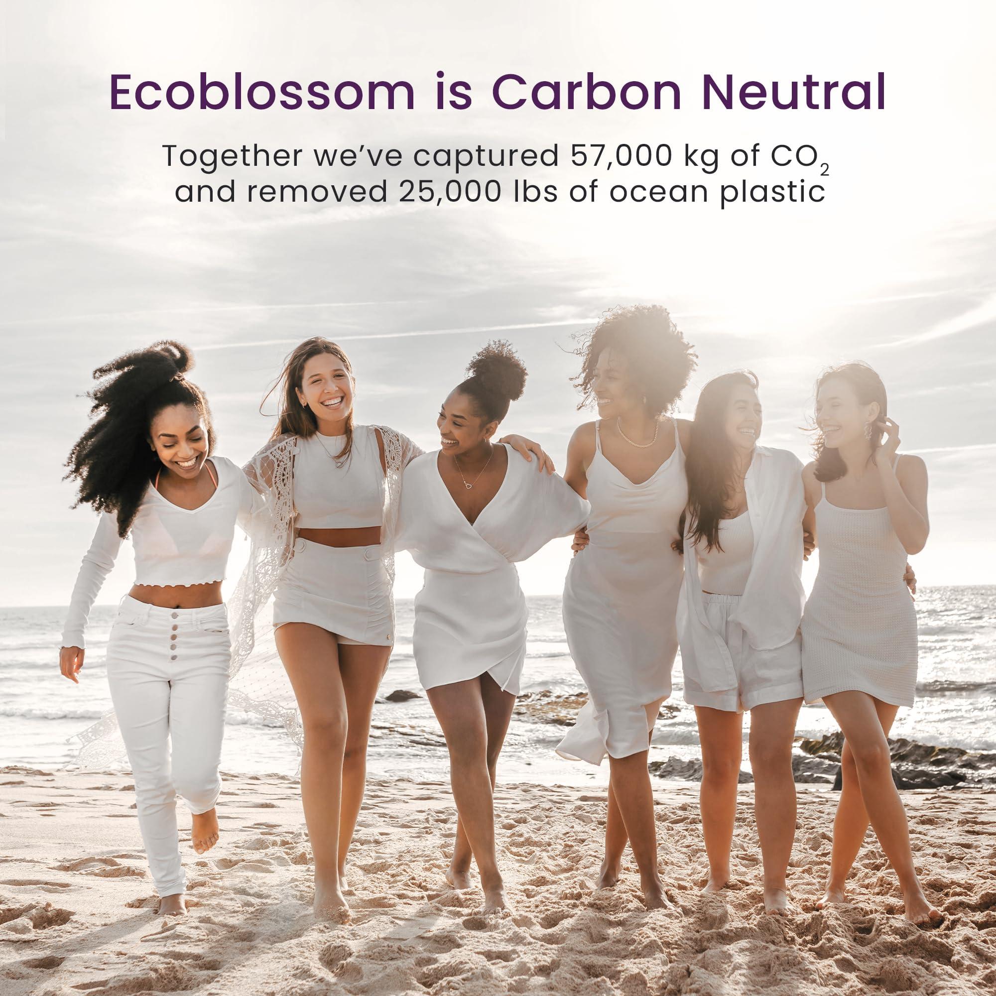 EcoBlossom EcoBlossom Menstrual Cup Kit - Tampon, Pad, and Disc Alternative Product - Wear for 12 Hours - Reusable Period Cup/Copa Designed with Soft Flexible Medical-Grade Silicone (Small & Large)