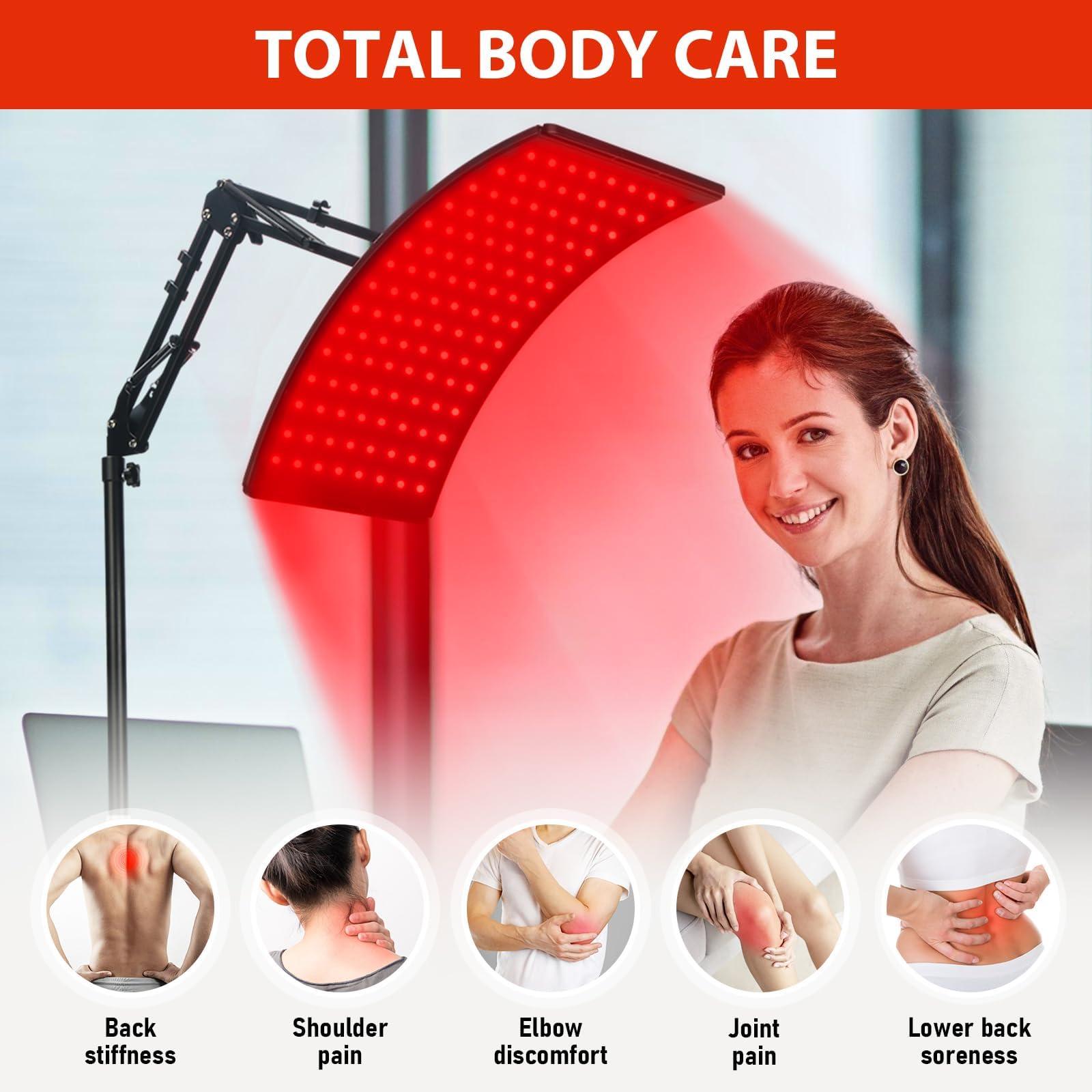 Viconor Red Light Therapy Lamp for Body, Infrared Light Therapy Lamps with Stand 660nm Red Light &850nm Near Infrared Light Therapy Lamp Device for Body at Home with Eyes Protection GogglesBrown Black
