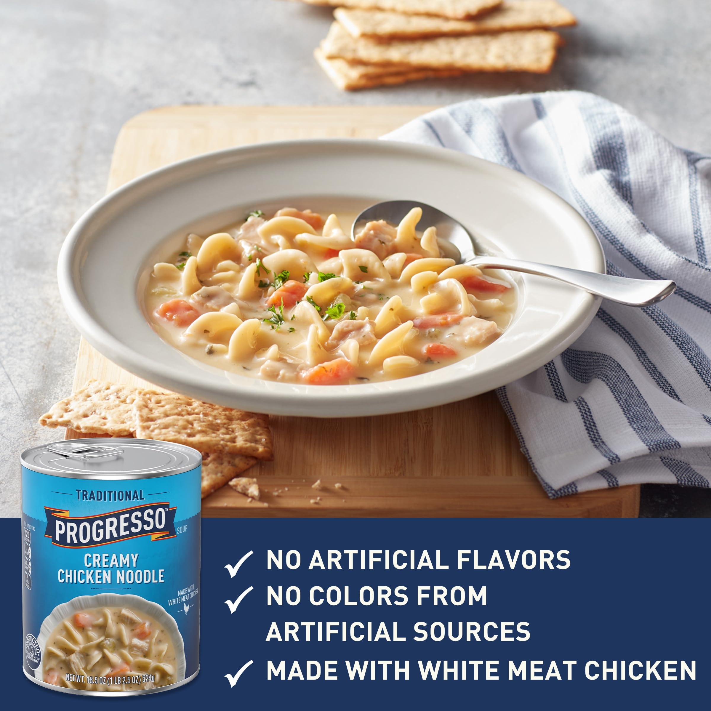 Progresso Progresso Traditional, Creamy Chicken Noodle Canned Soup, 18.5 oz. (Pack of 12)
