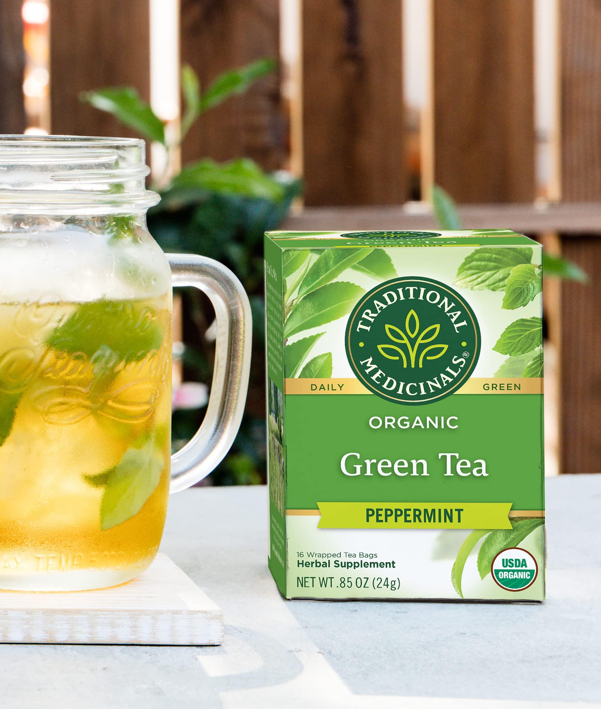 Traditional Medicinals Traditional Medicinals, Tea Green Peppermint Organic, 16 Count