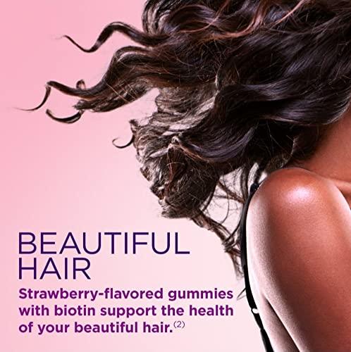 Nature's Bounty Nature's Bounty Optimal Solutions, Hair, Skin & Nails Gummies with Biotin 2500 mcg per Serving, Health & Beauty, Strawberry Flavored - 180 Count