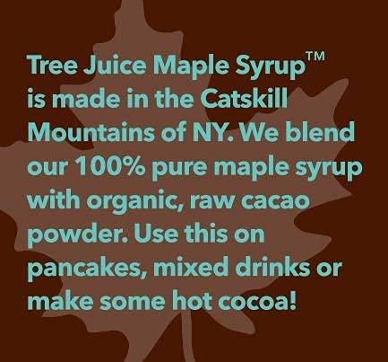 Tree Juice Maple Syrup Tree Juice Chocolate Maple Syrup | 100% Pure Grade A Maple Syrup | All Natural, Non GMO, Vegan, Gluten Free, Vegetarian, Paleo | 12 Ounce Bottle