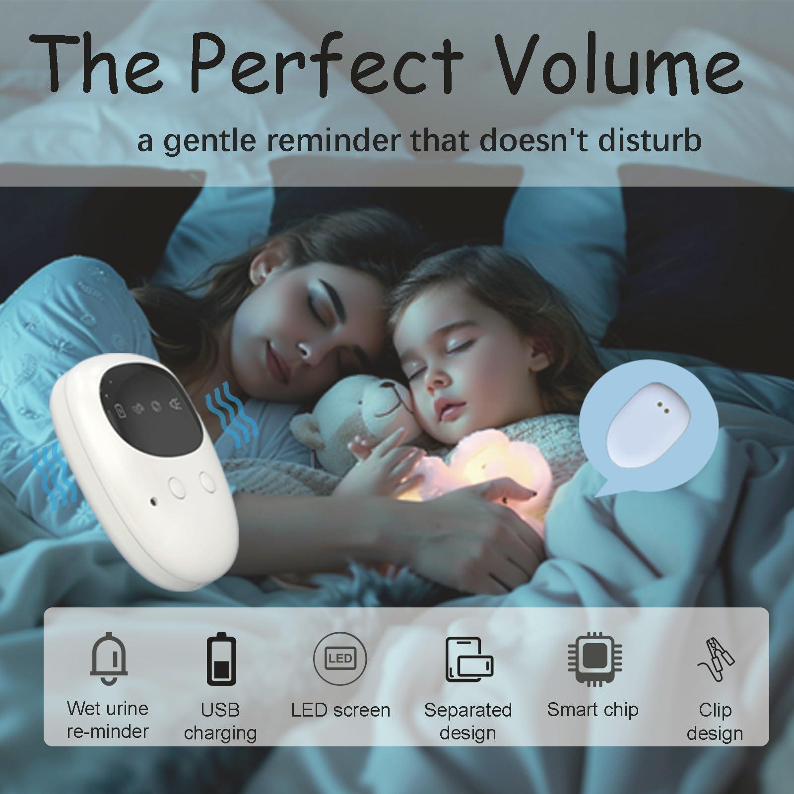 Invyxr Wireless Bedwetting Alarm for Boys and Girls, Bed Wetting Pee Alarms for Older Kids, Moisture Potty Alarm USB Rechargeable, 3 Working Modes