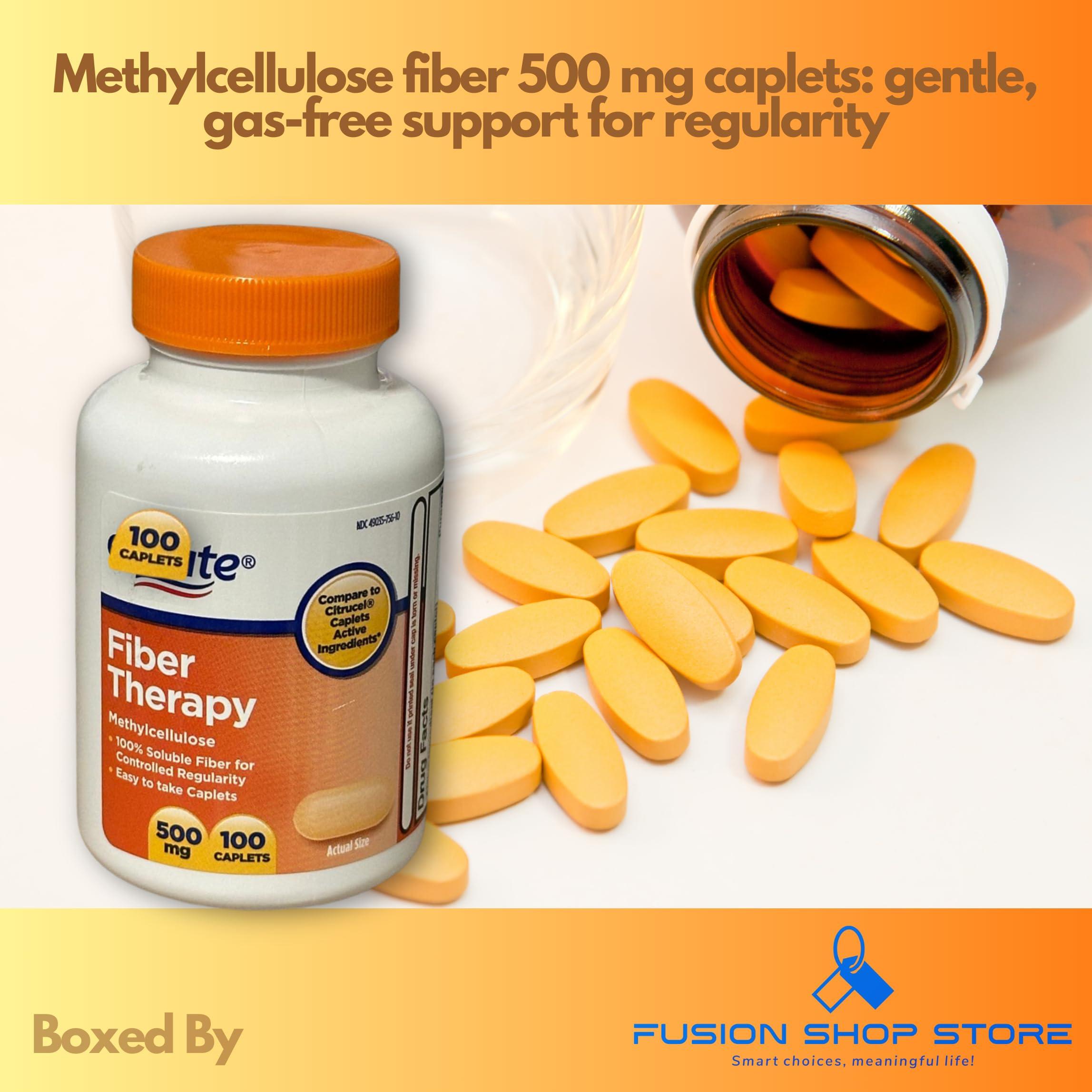 FUSION SHOP STORE Smart choices, meaningful life! Fiber Therapy Methylcellulose 500mg,100ct (Pack of 1), Boxed by Fusion Shop Store