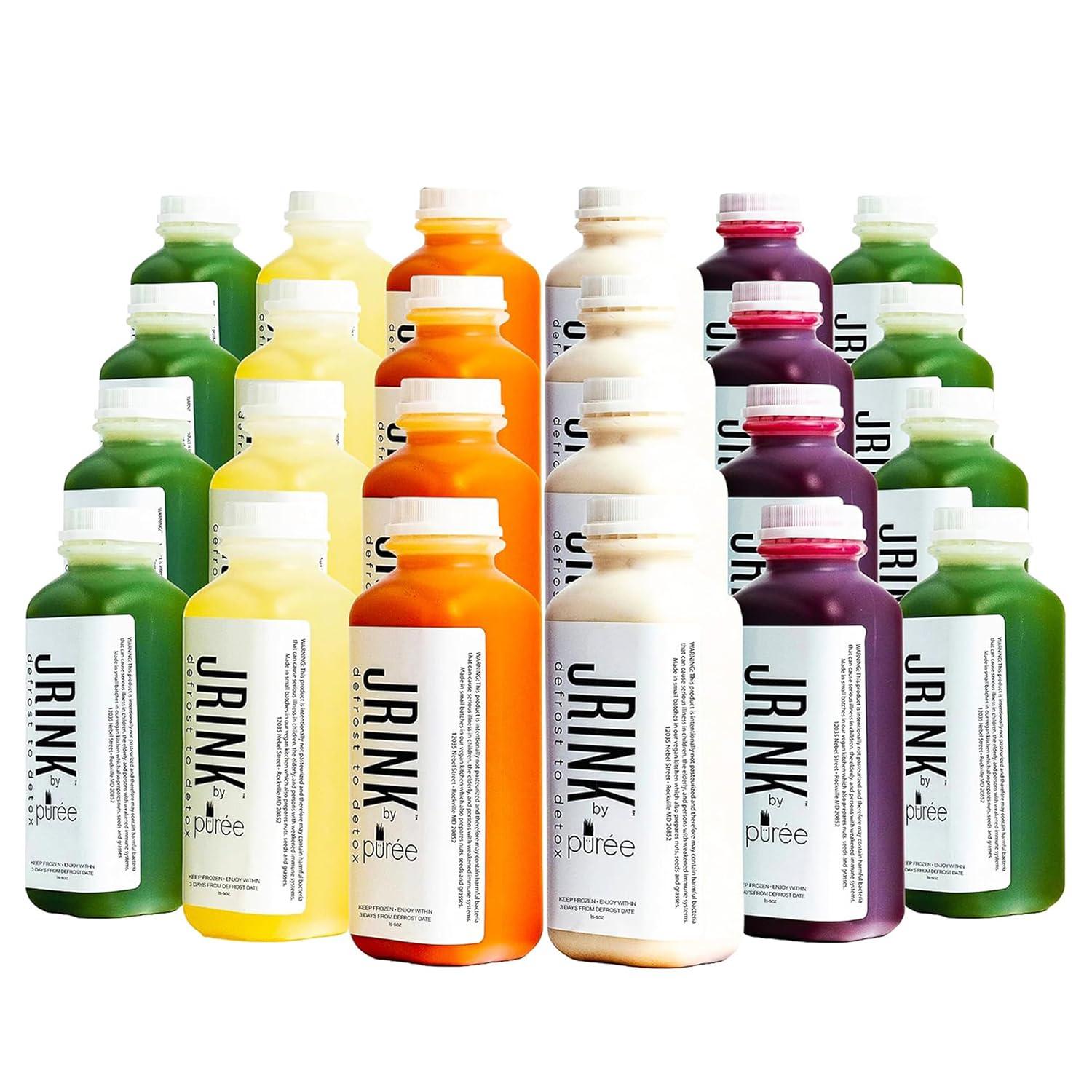 JRINK by Pure JRINK by Pure Easy Juice Cleanse, Cold-Pressed Juice, Nothing Added, Frozen for Maximum Freshness, No Pasteurization, No HPP, Nothing Added. (24)