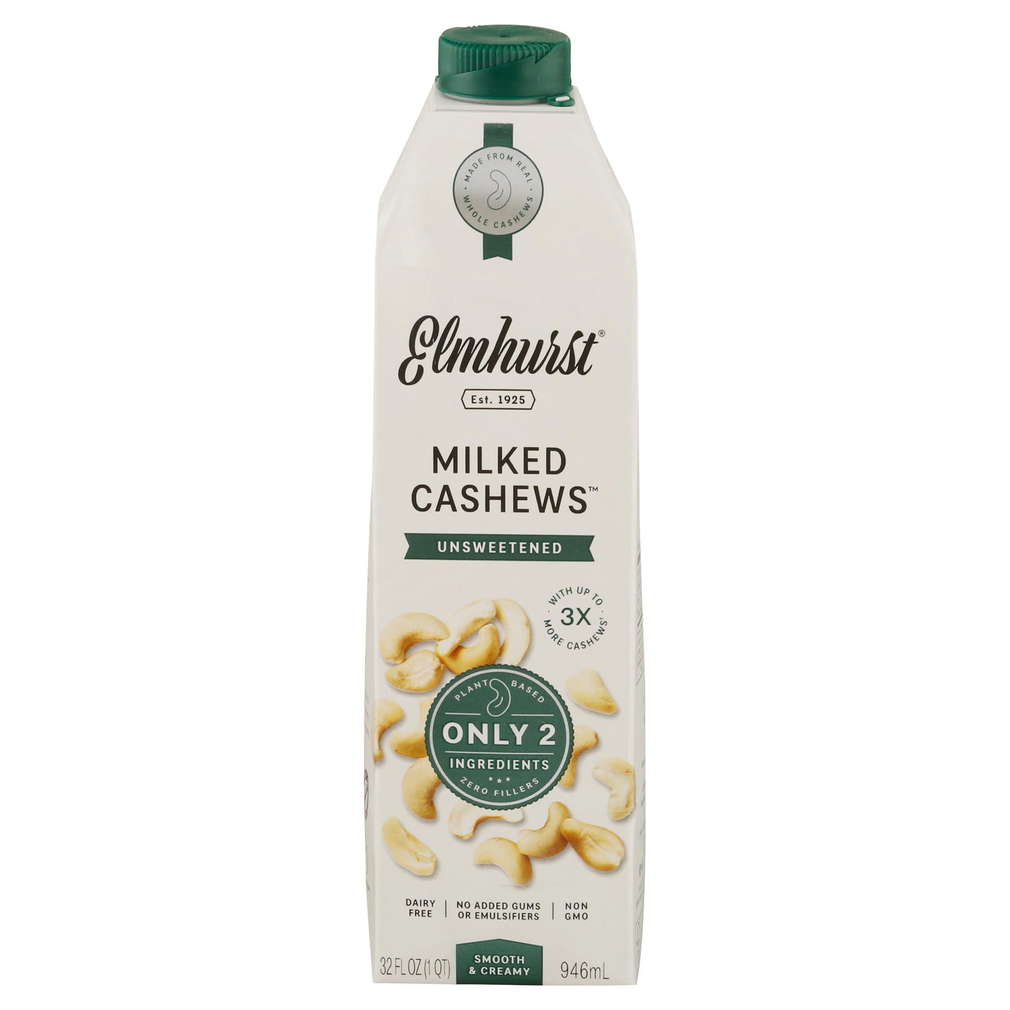 Elmhurst ELMHURST Unsweetened Cashew Milk, 32 FZ
